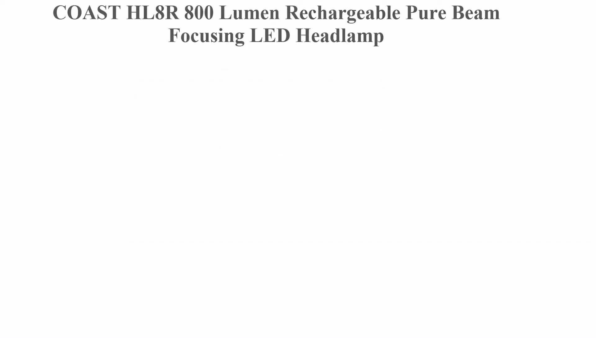 Coast HP7R Headlamp showcasing its bright beam