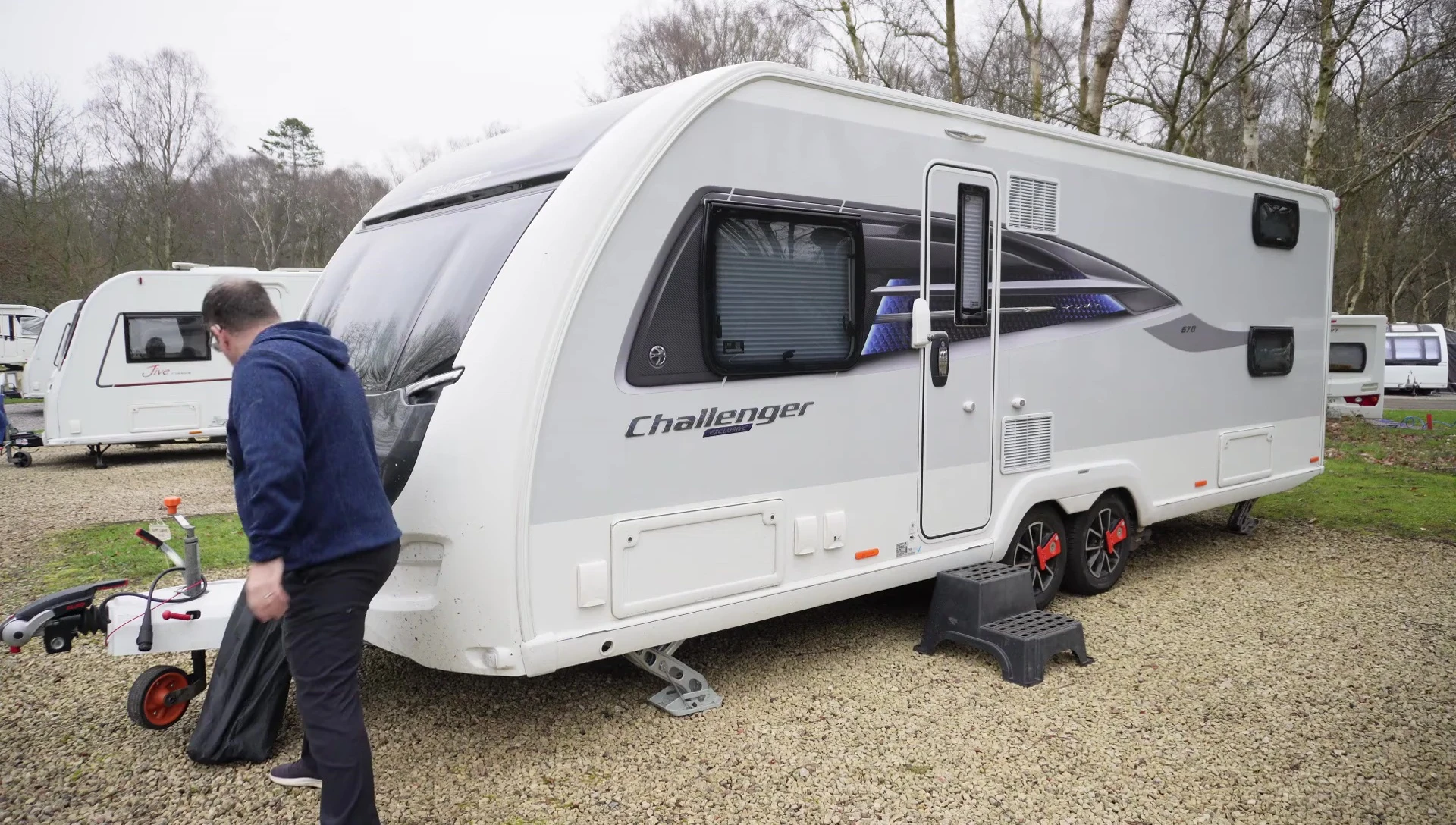 Close-up of the Liberty Leisure folding camping table components before assembly.
