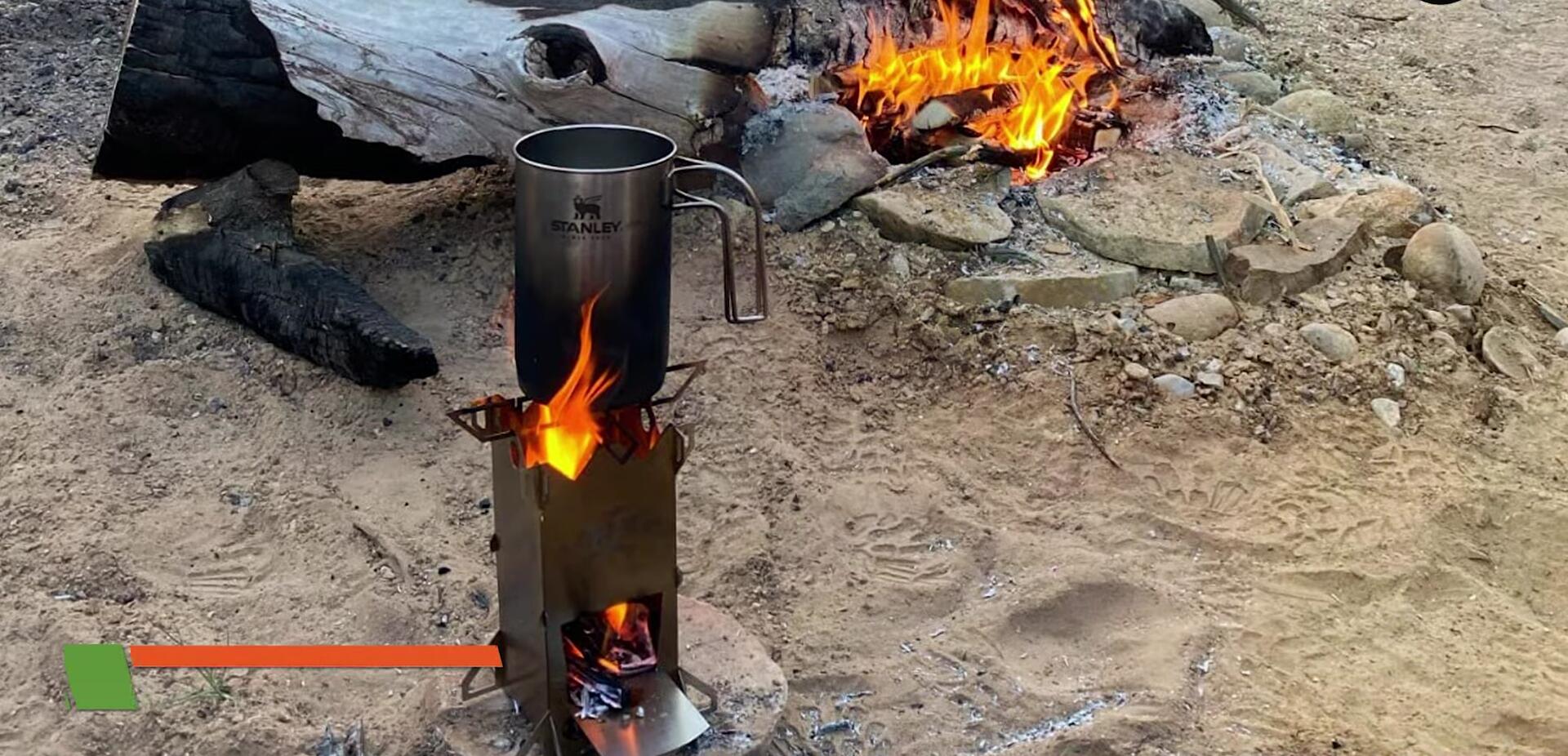 Close-up of the Stanley Boil Plus Brew French Press.