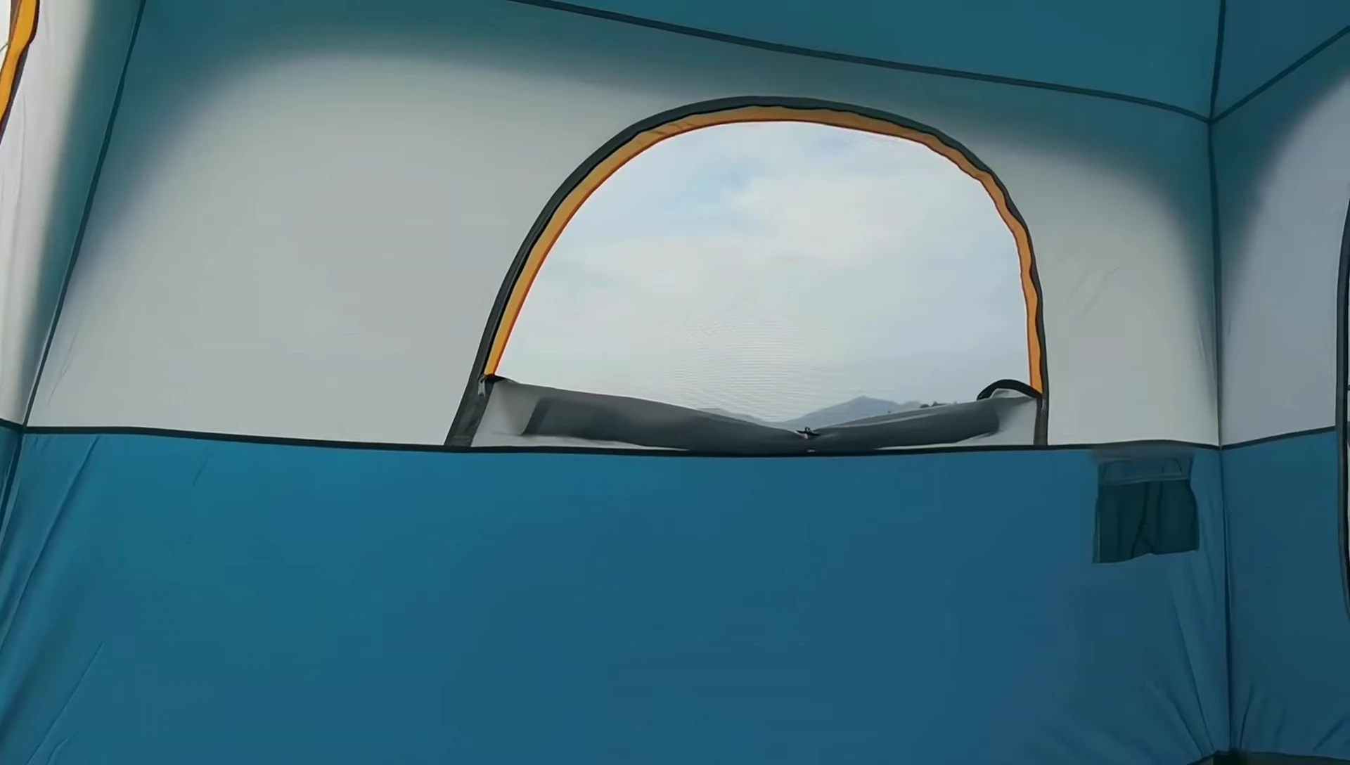 SUV tent set up as a standalone tent