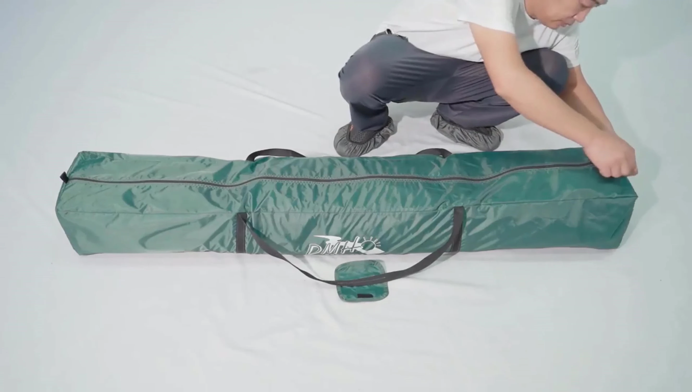DMH Outdoors Instant Cabin Tent being set up