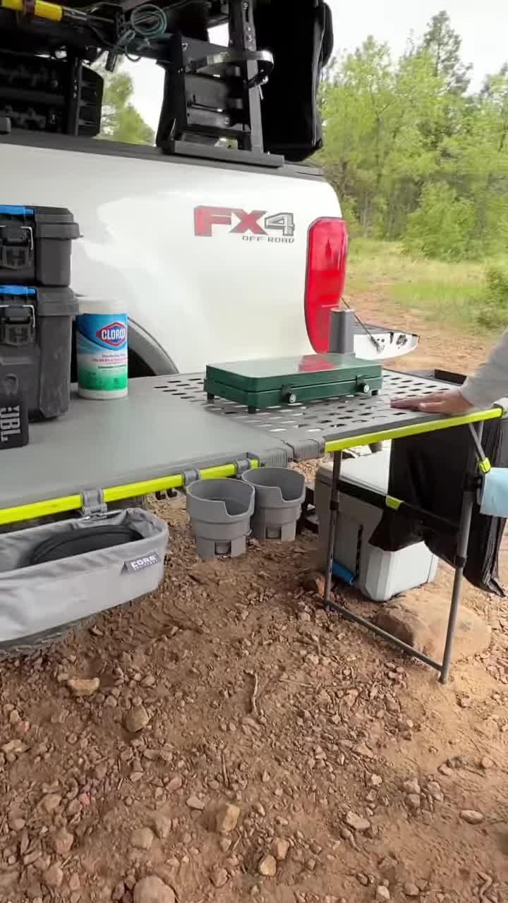 Wide shot of the assembled Core Flex Rail table