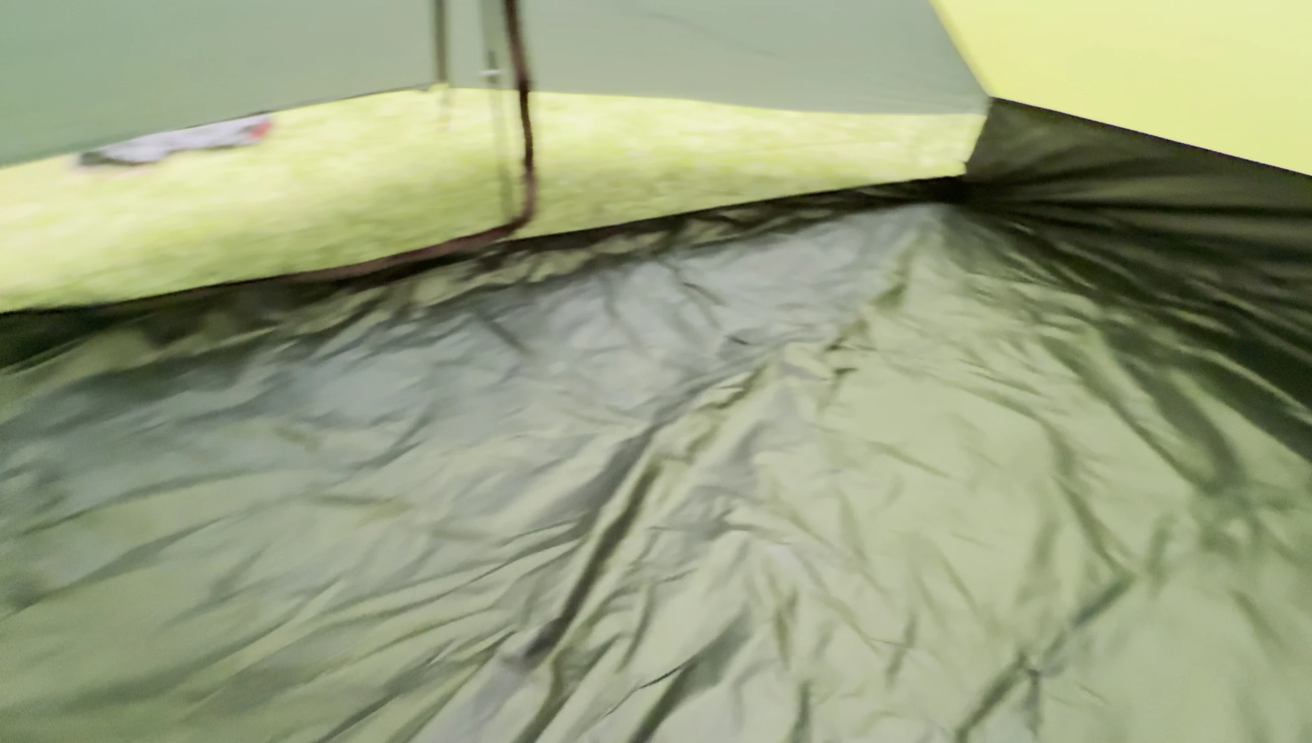 View showcasing the interior space and mesh panels.