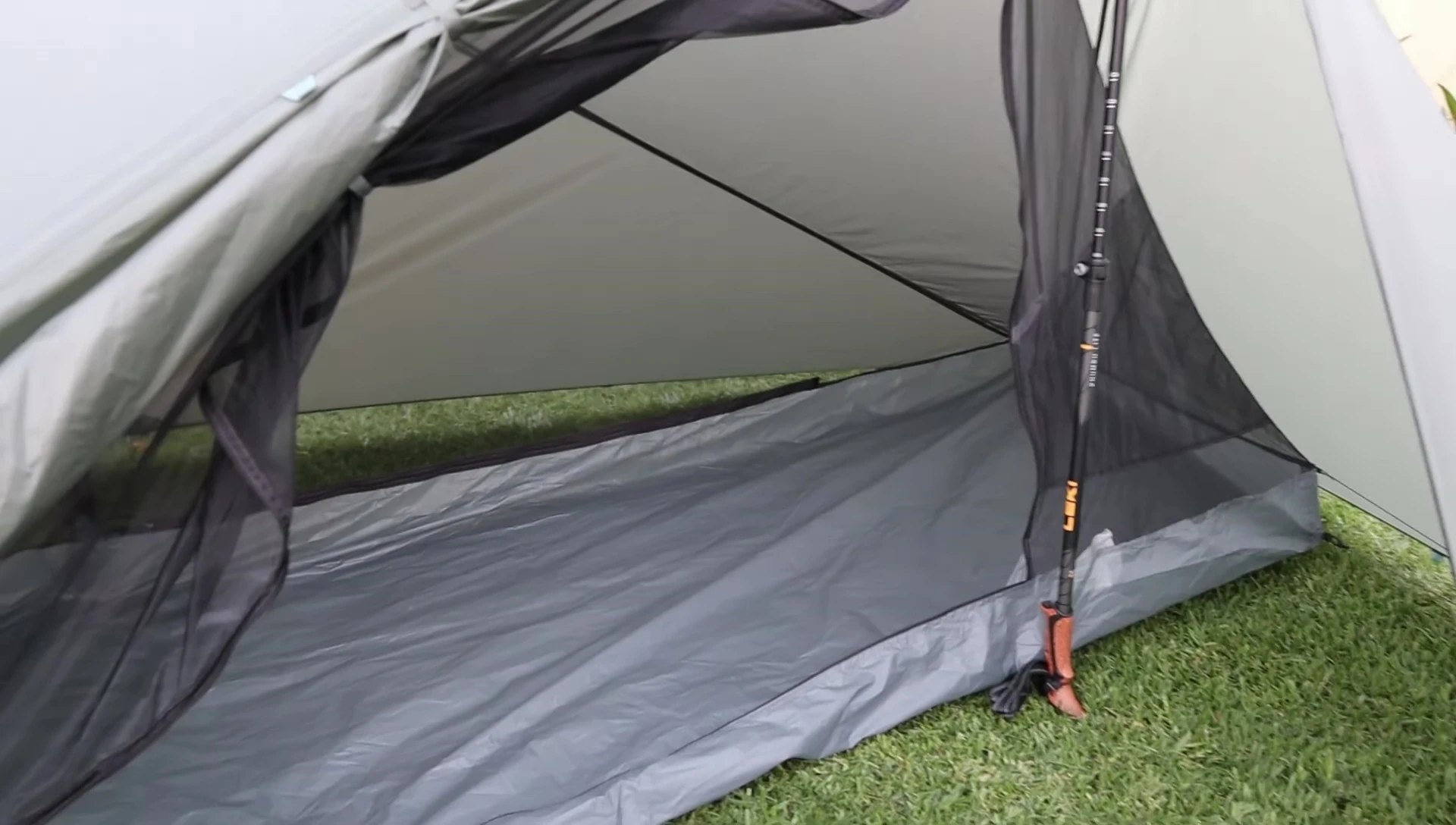 Interior of the tent showing the space available.