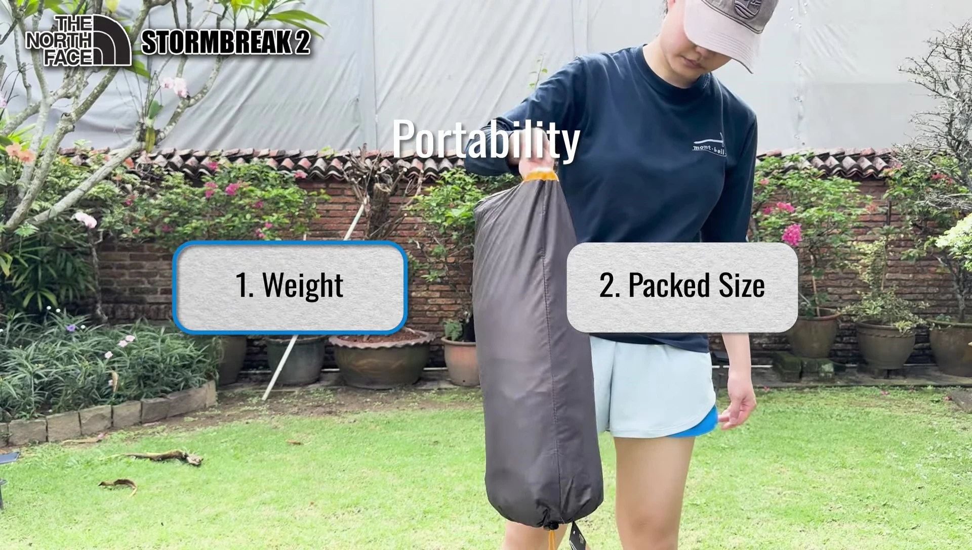 Chart comparing tent weights.