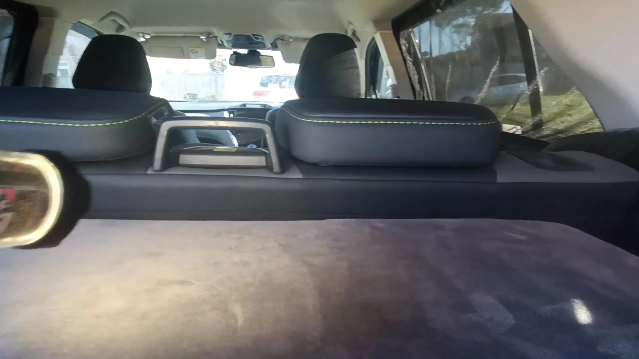 The lantern hung on a car hook