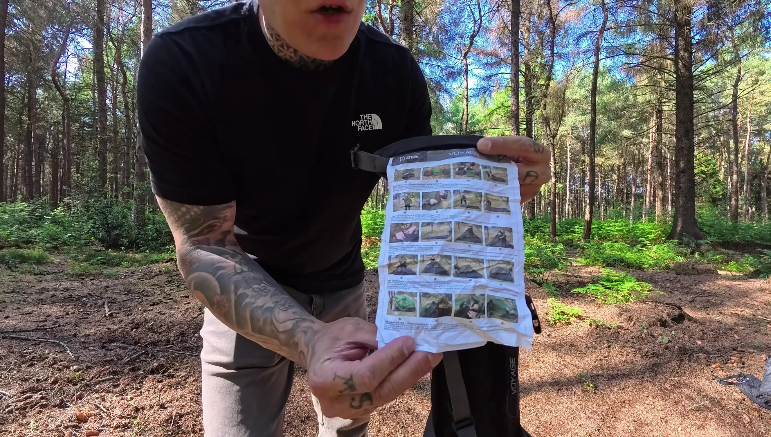 The instruction manual with color-coded pictures.