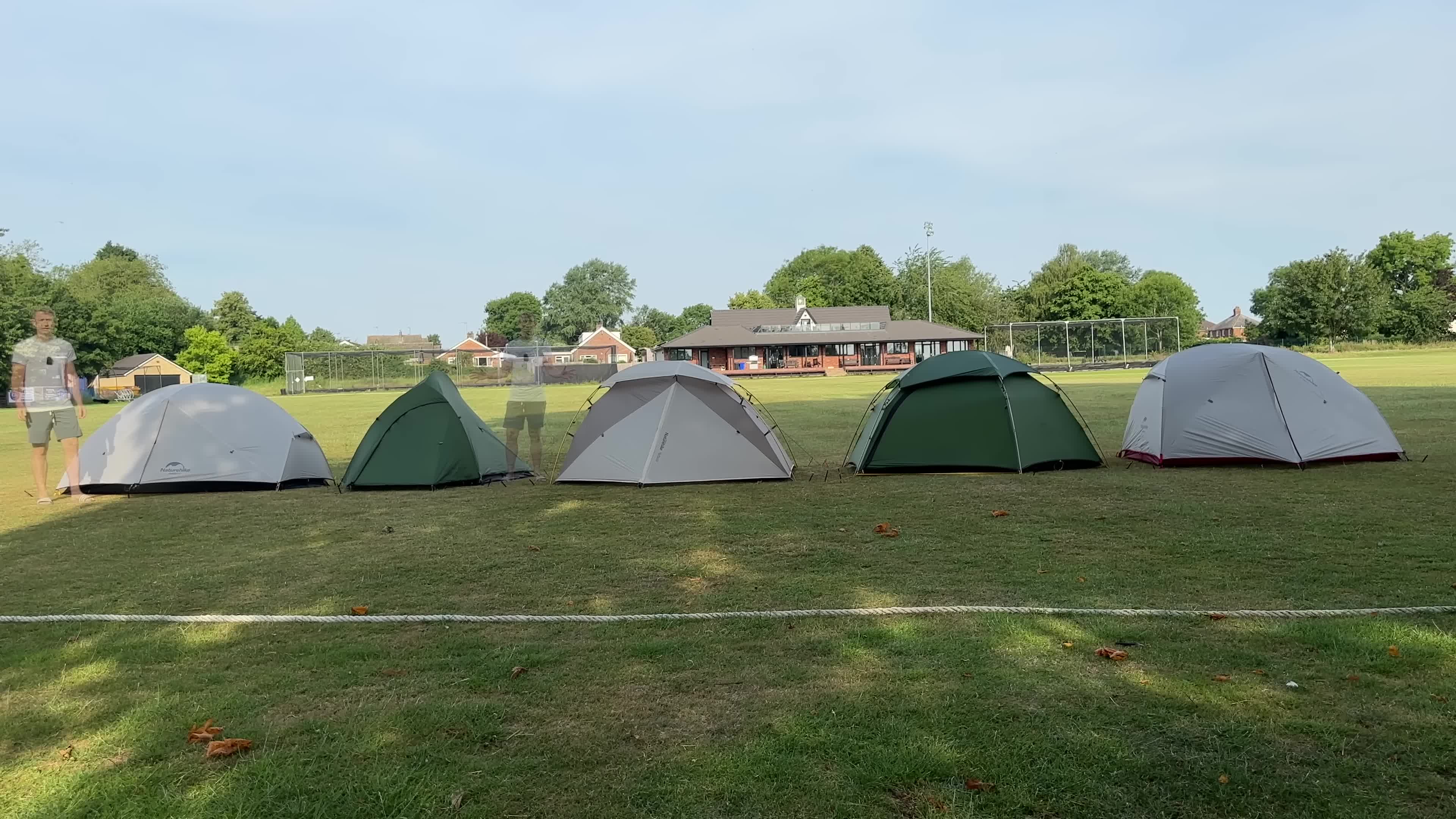 Overview shot of various Naturehike tents