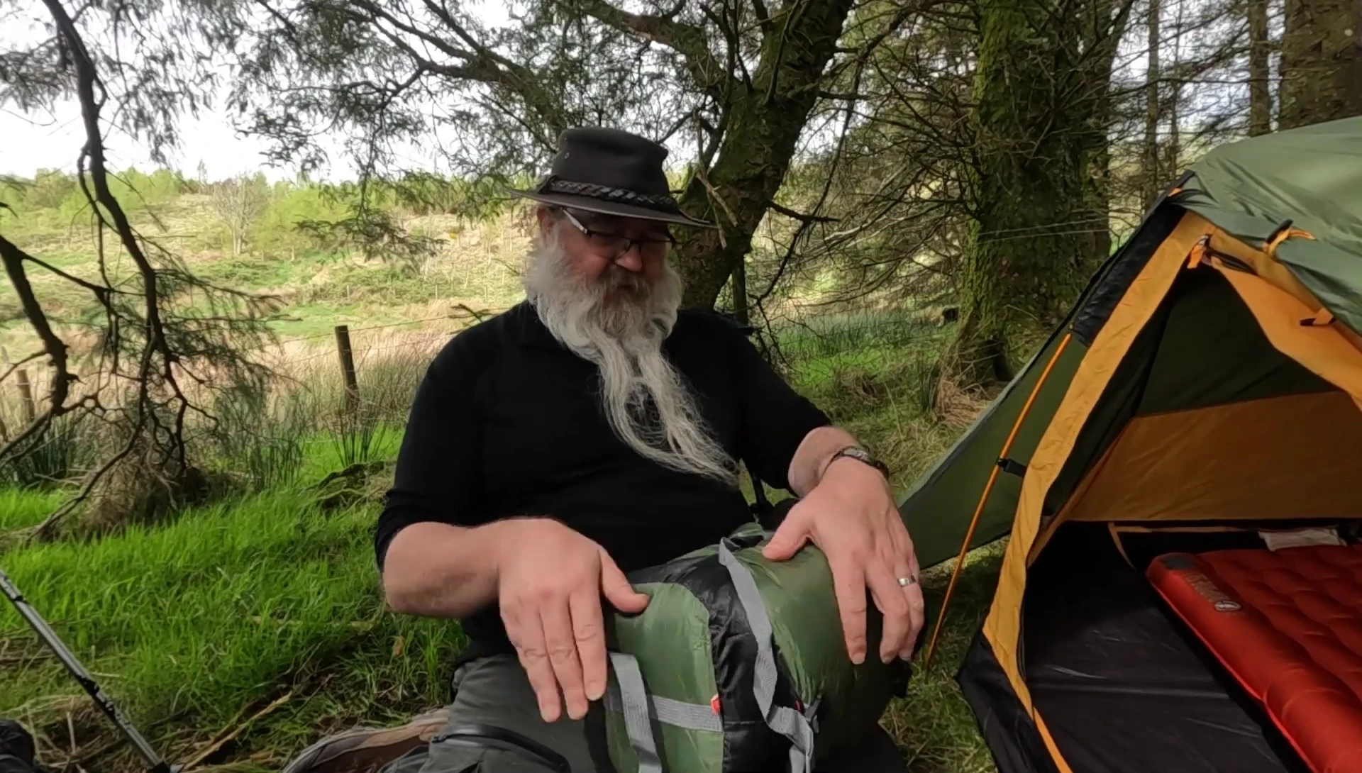 Close-up of the Zenbivy Trek in its mesh storage bag.