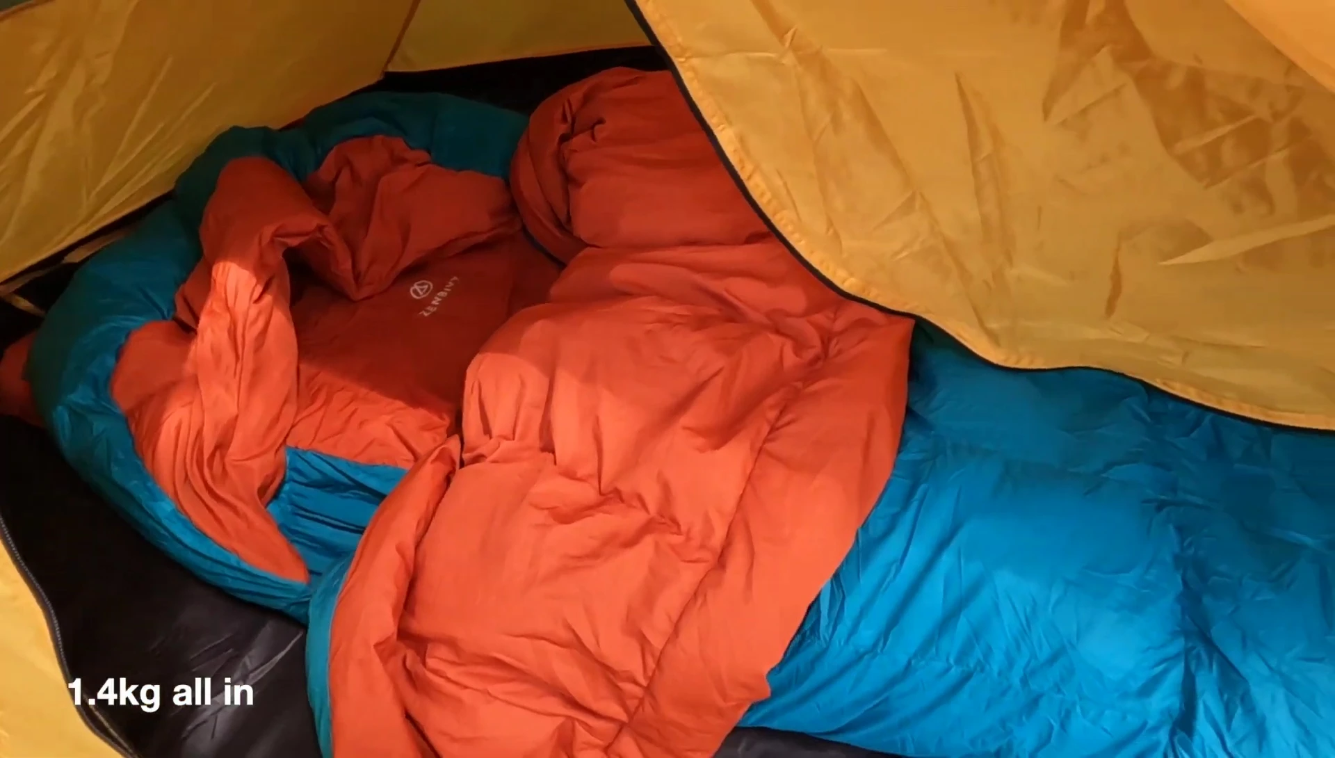 View of the zip baffles attaching the system to the mat.