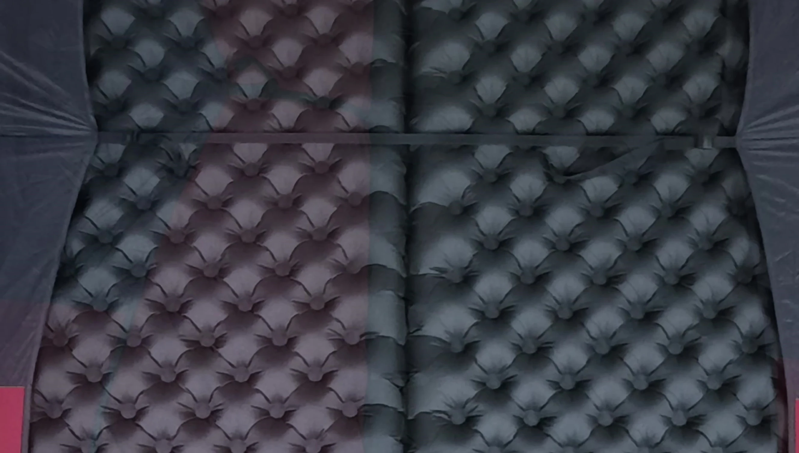 Showing the pad straps and drawstrings