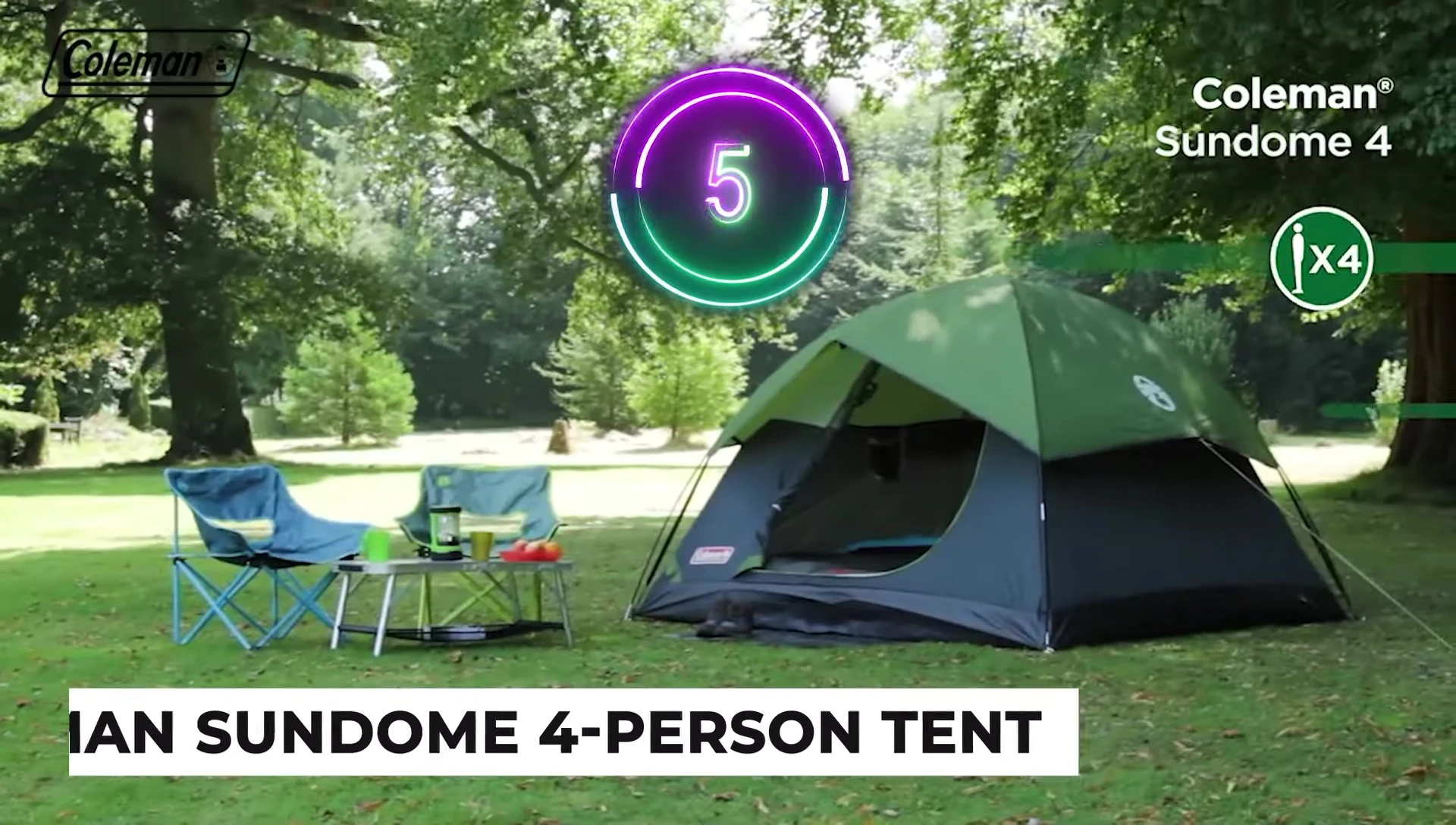 Coleman Sundome 4-Person Tent setup