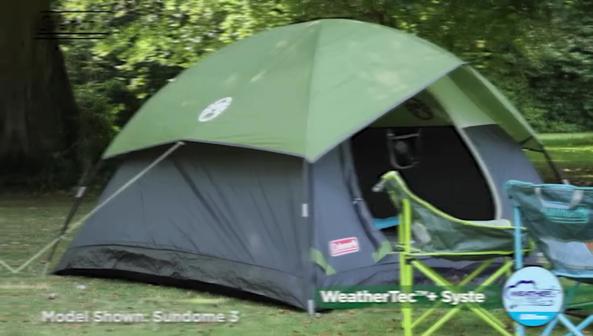 Close-up of Coleman Sundome 4-Person Tent fabric