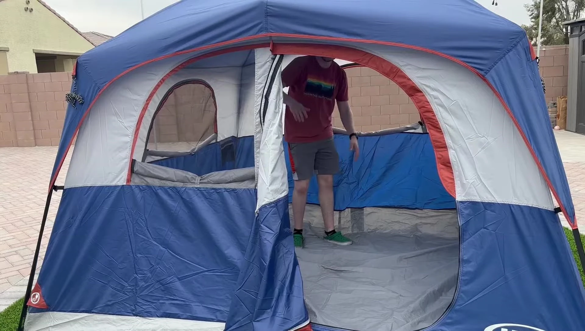 Close-up of UNP 6-Person Waterproof Tent ventilation