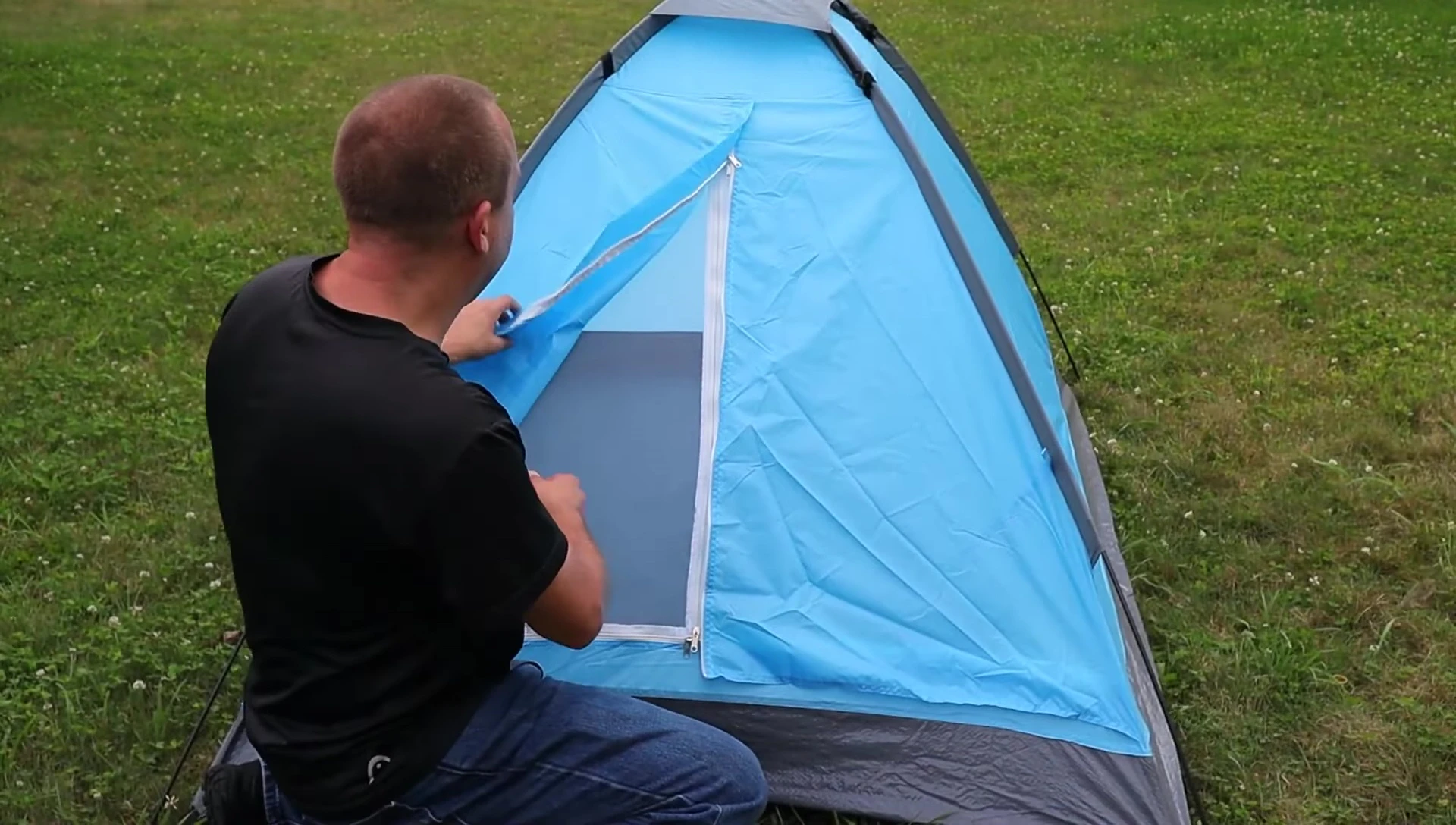 Close-up of Wakeman Two-Person Camping Tent features