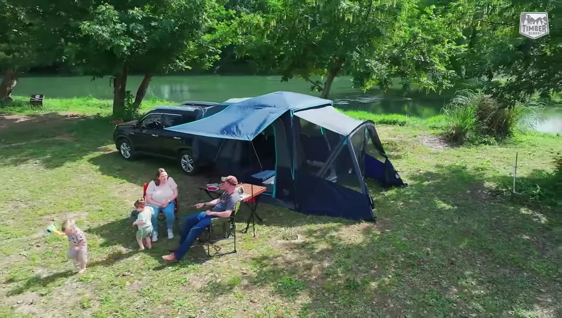 Timber Ridge SUV Tent attached to a vehicle