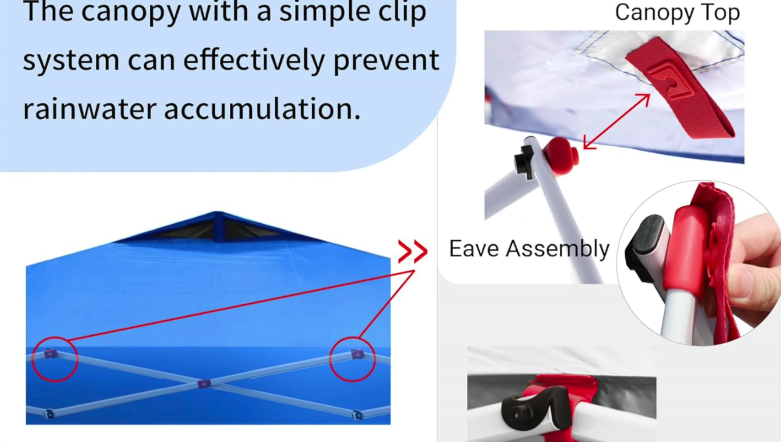 Showcase of the wheels on the tent legs.