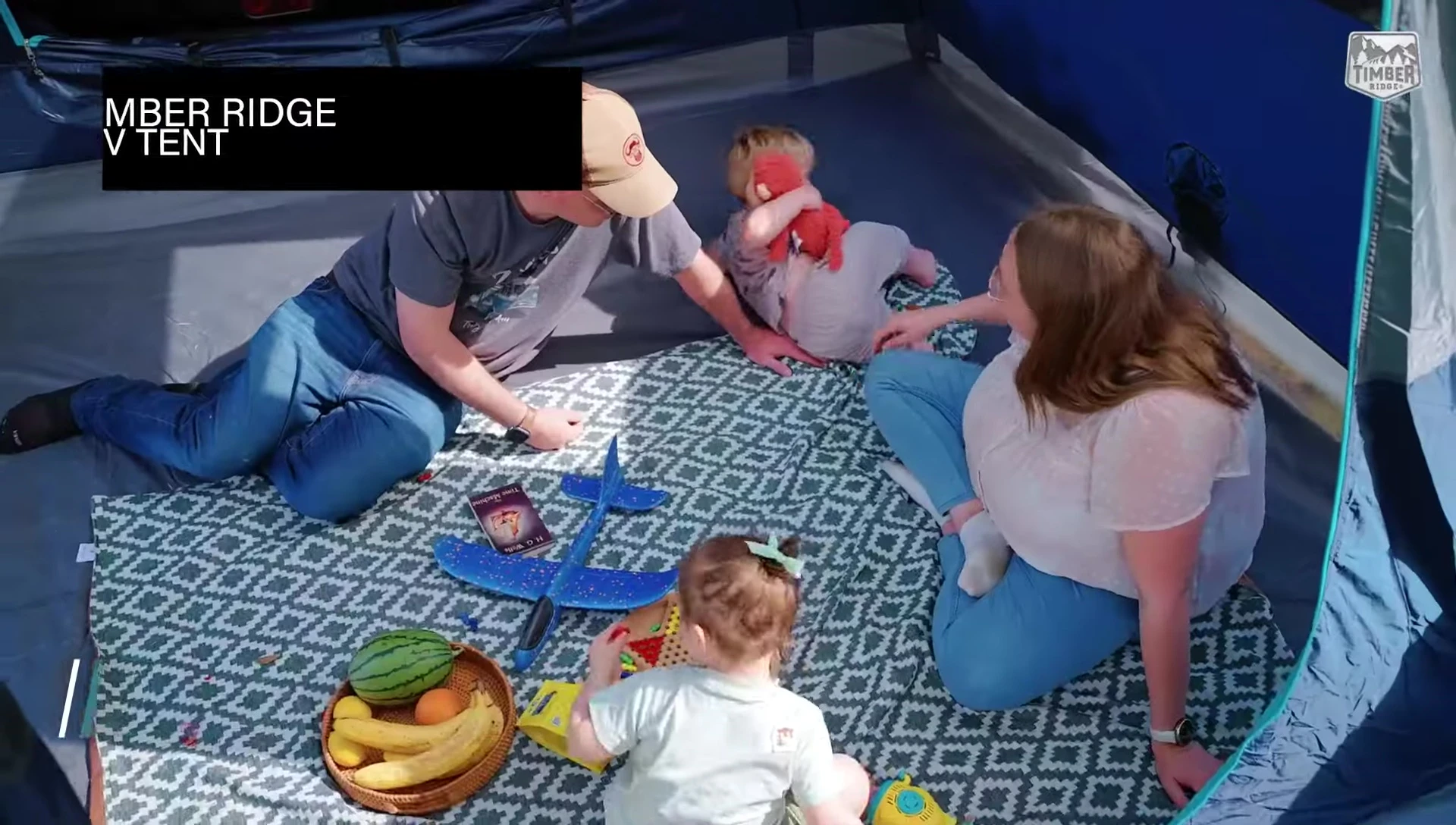 Interior view of the Timber Ridge SUV tent showing its spaciousness and height.