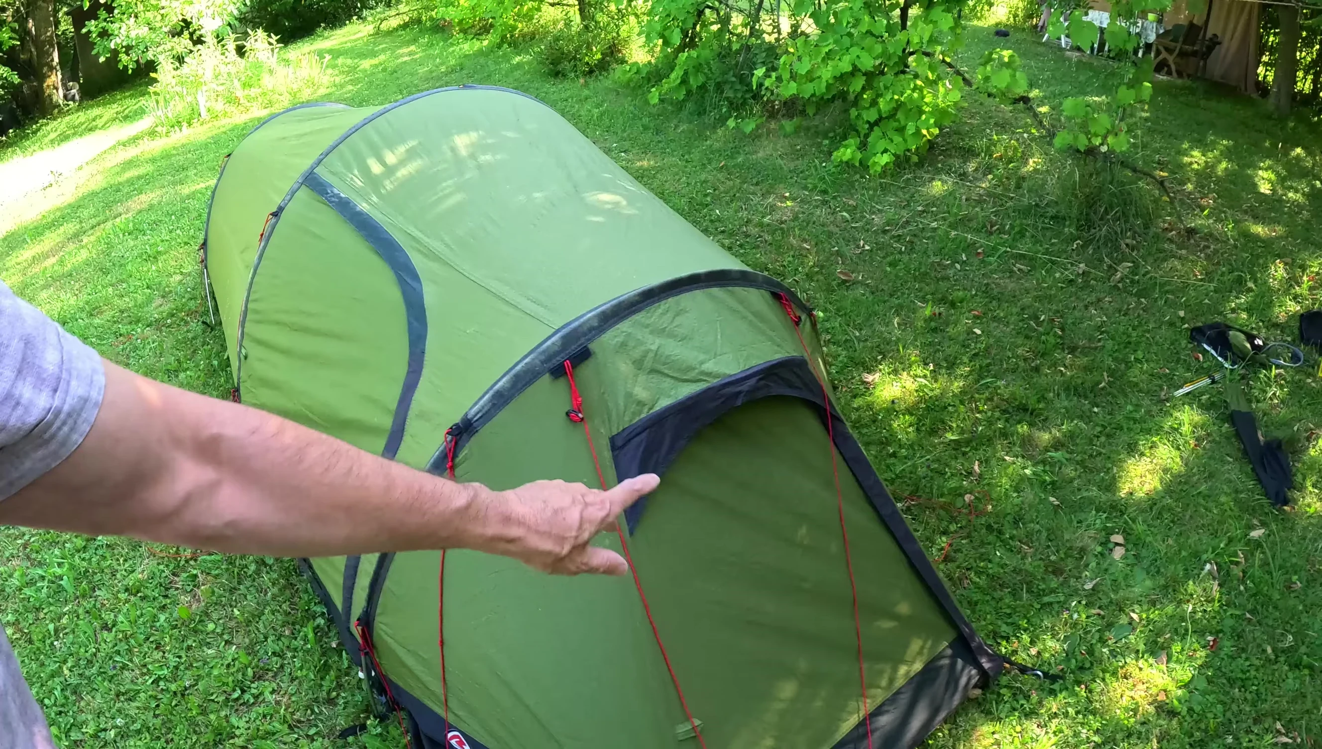 The two entrances of the tent.