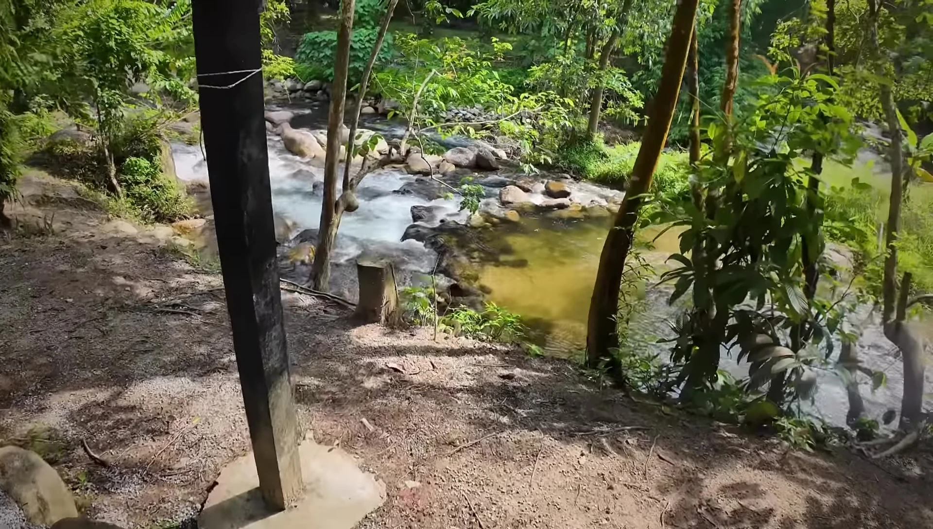 View of the river and access points.