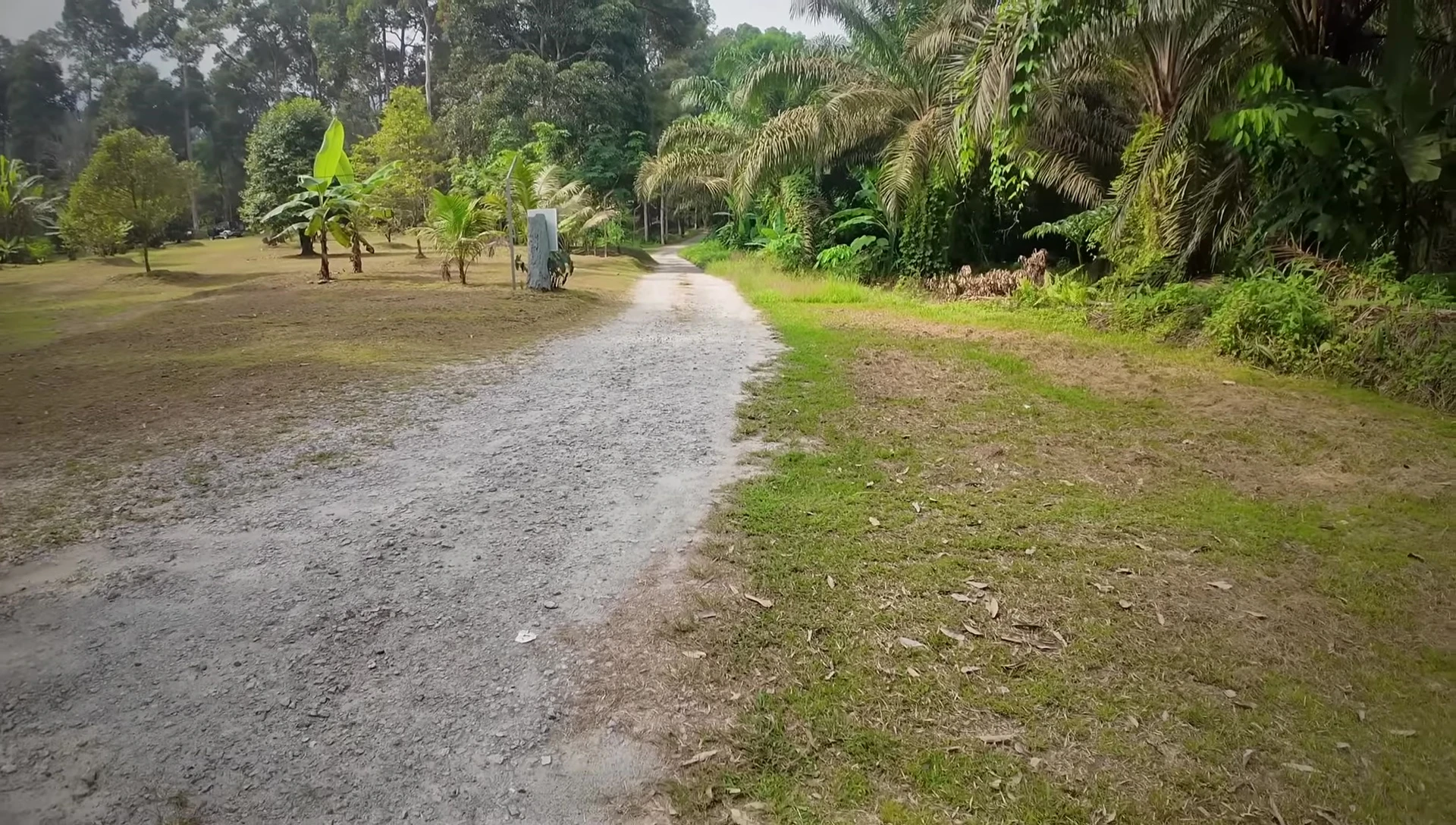 Highway sign indicating the direction to the campsite.