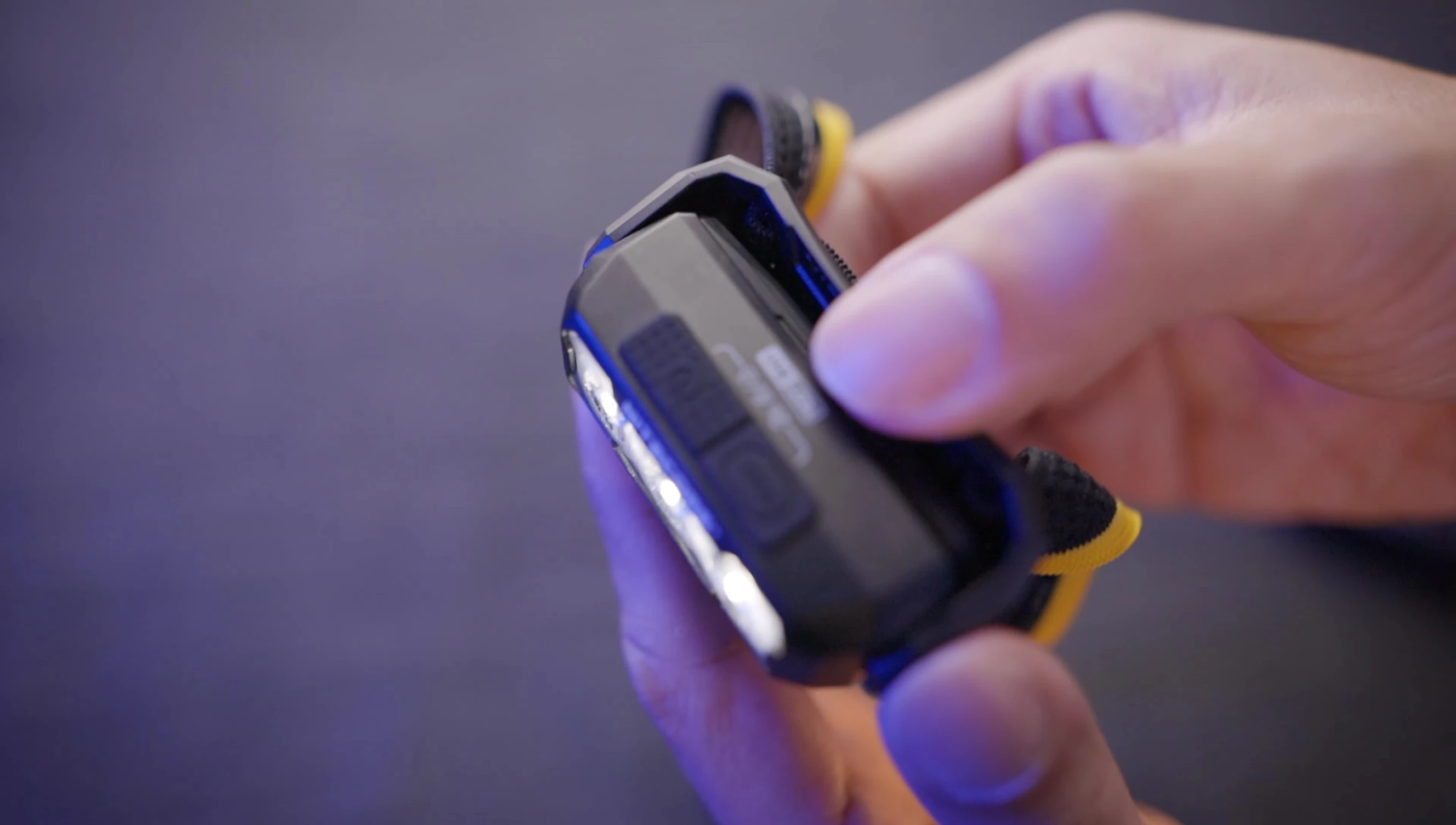 Close-up of the comfortable and washable headband.