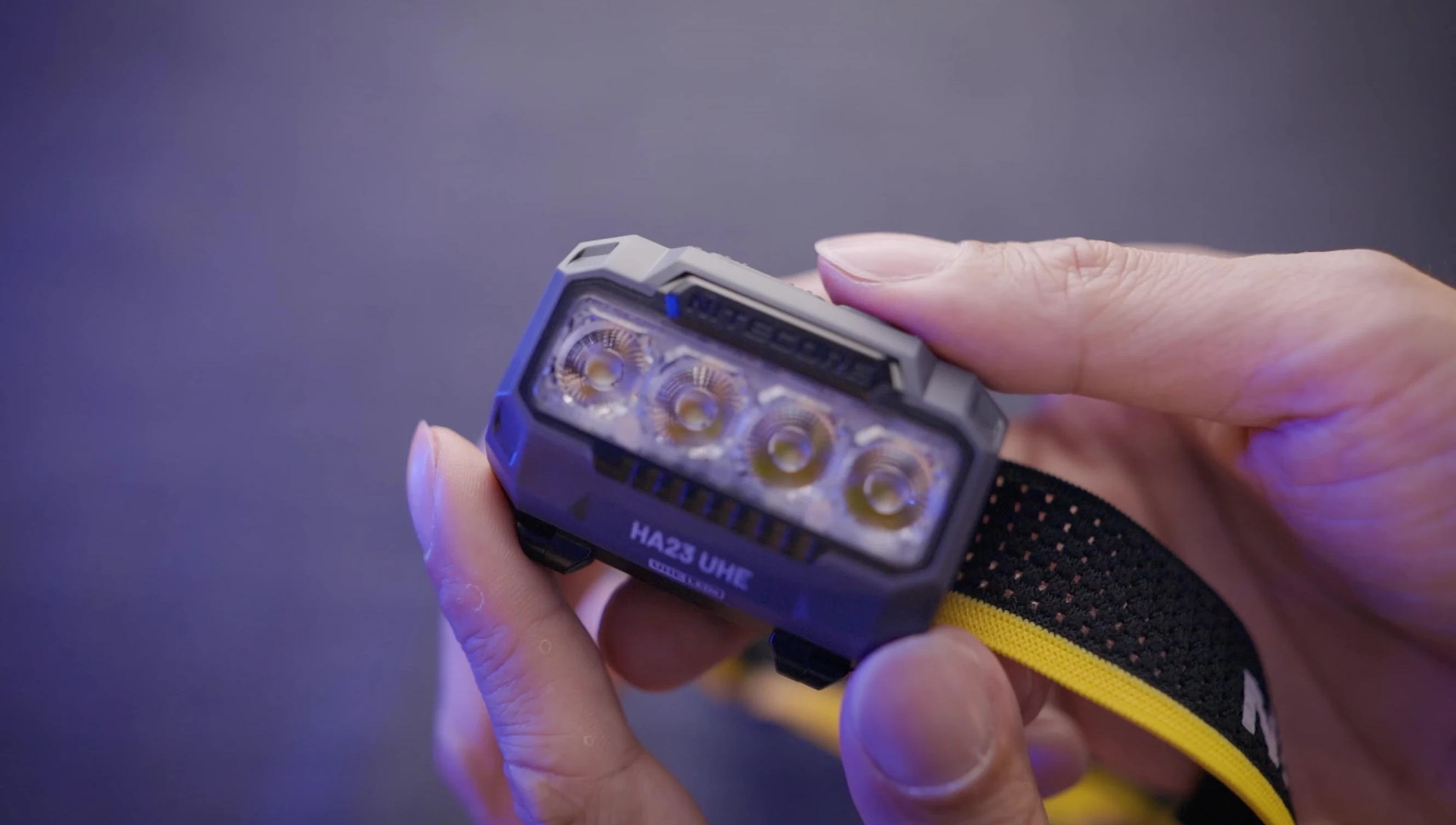 Image showing the even light distribution of the headlamp.