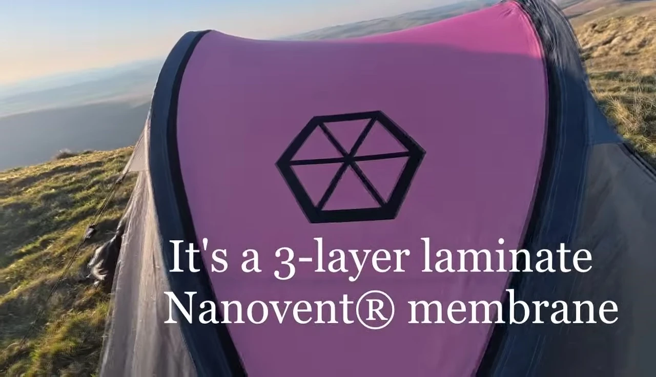 Close-up of the Nanovent fabric.