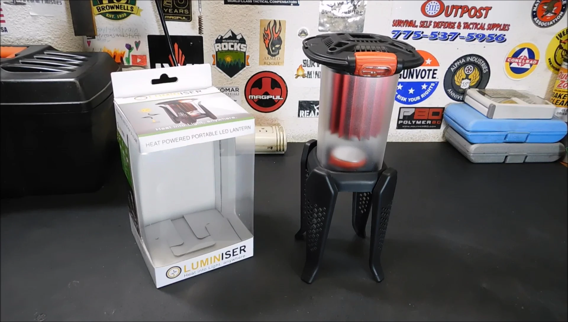 Size comparison of the lantern to a hand.
