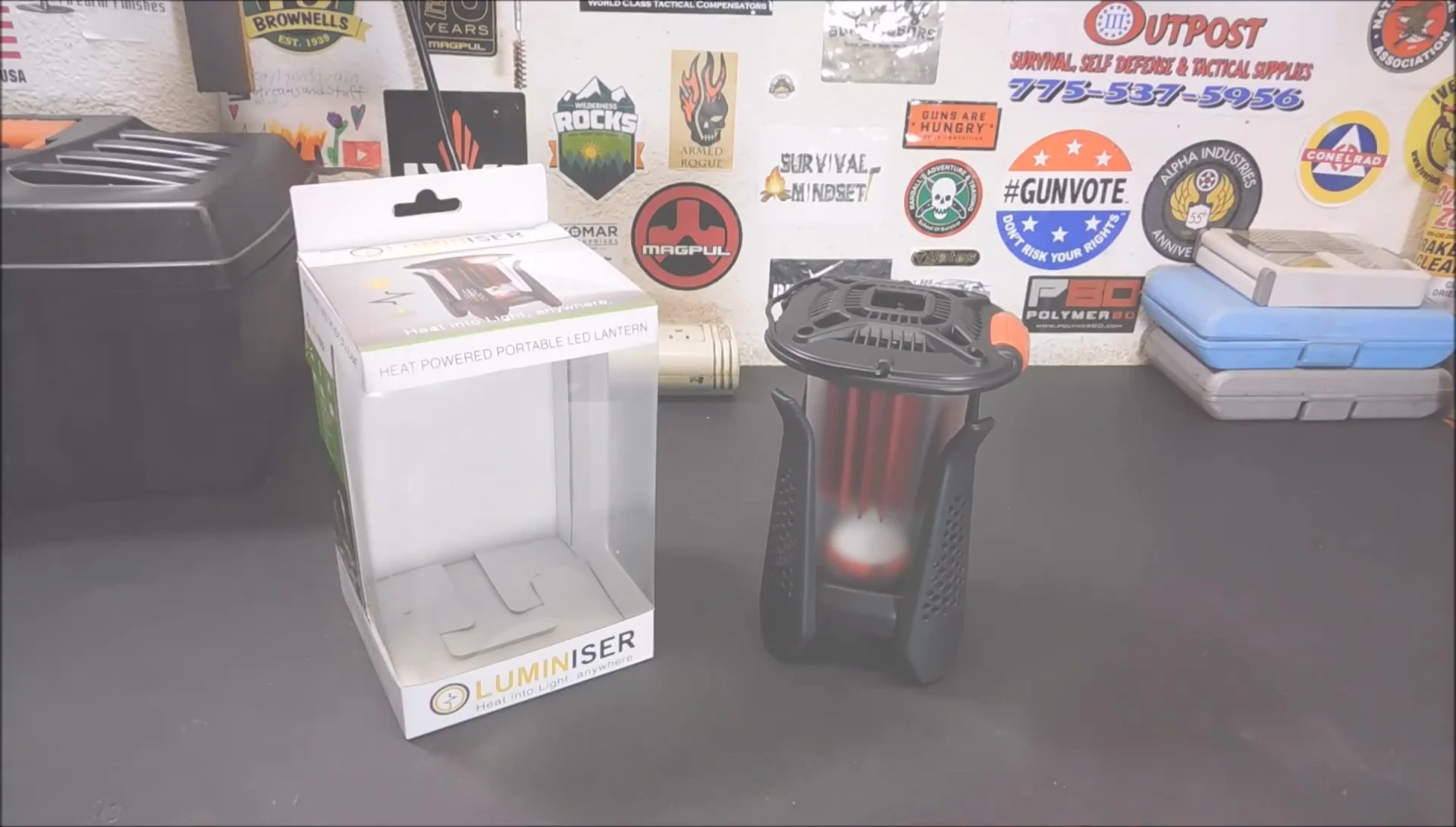 The Luminiser LED Lantern being presented.