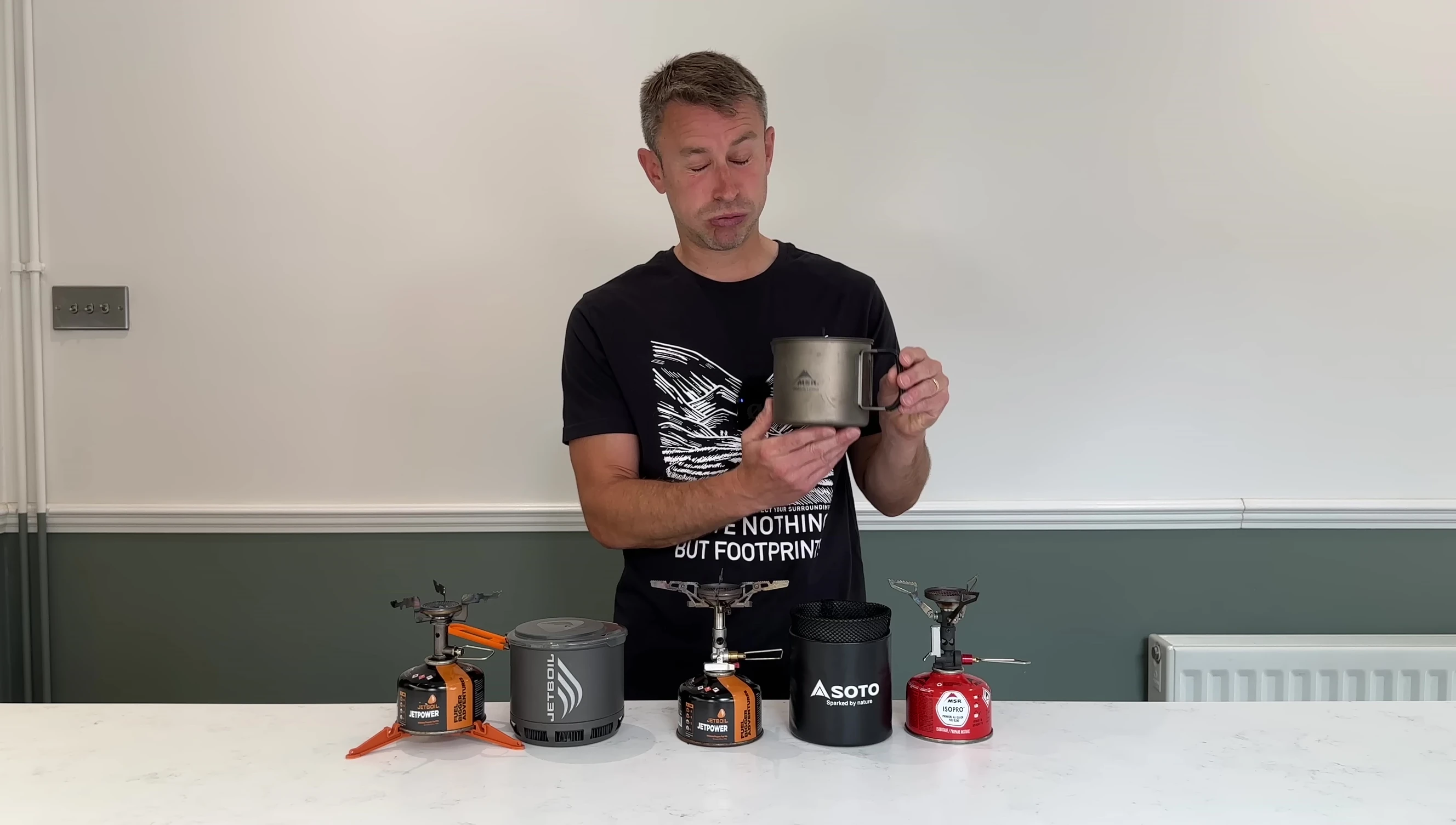 The MSR Titan Kettle highlighting its features