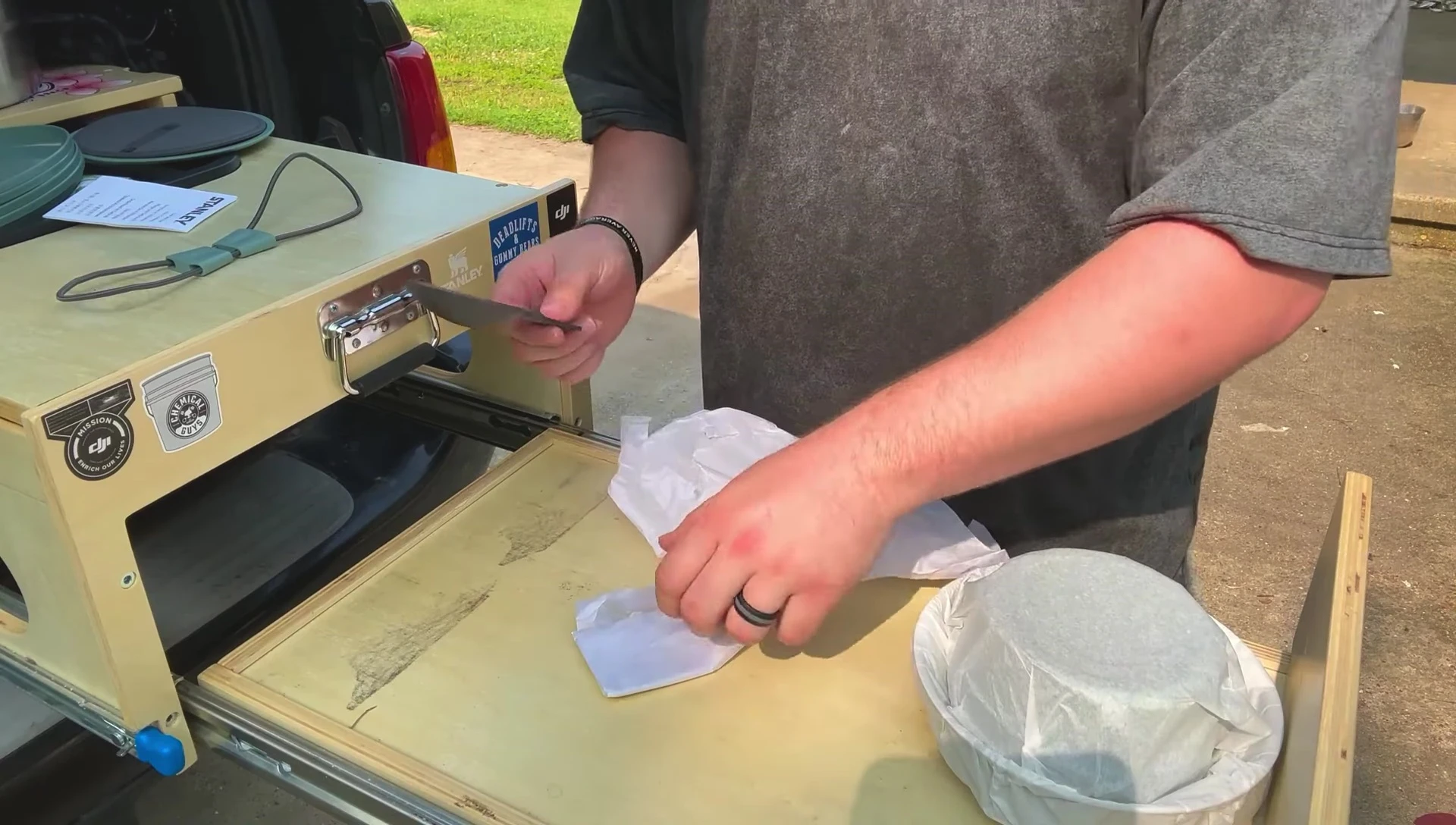 Close up of the individual utensils.