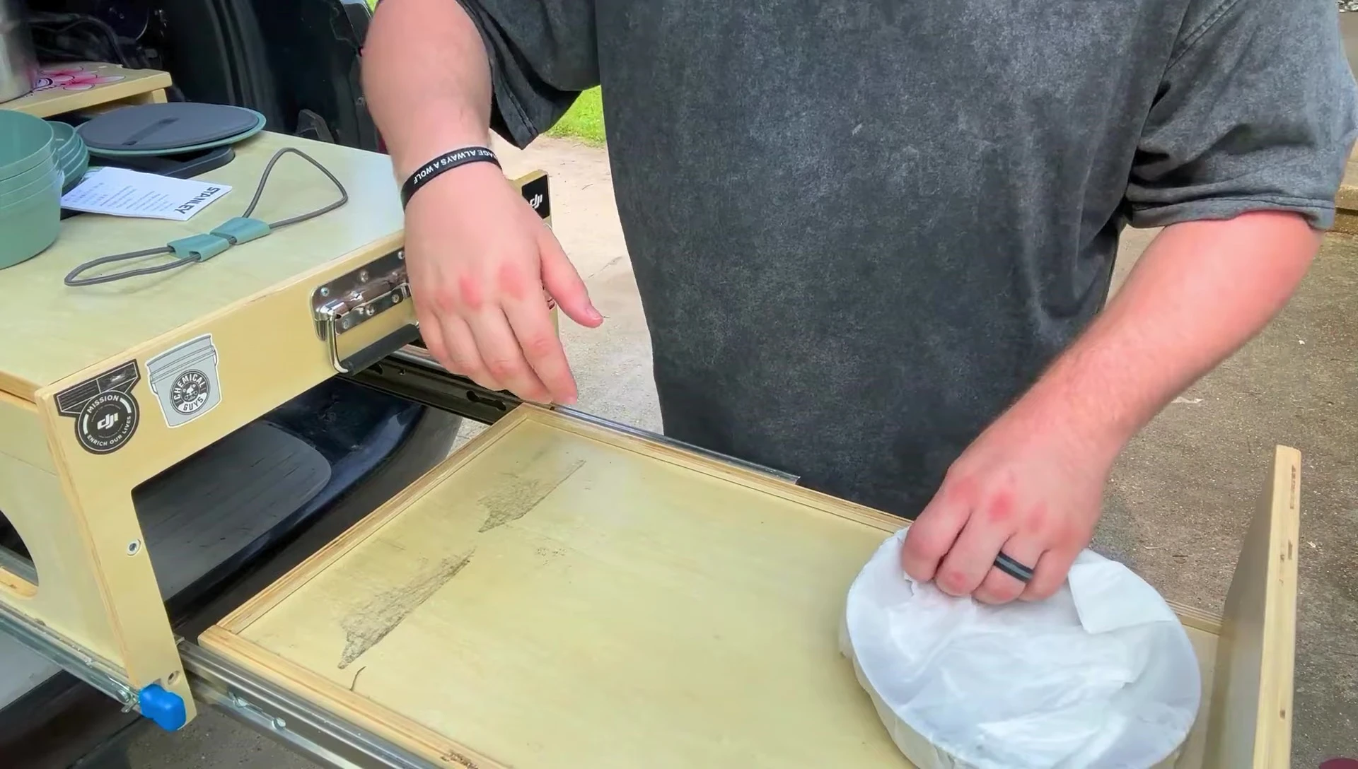 The frying pan from the cookset.