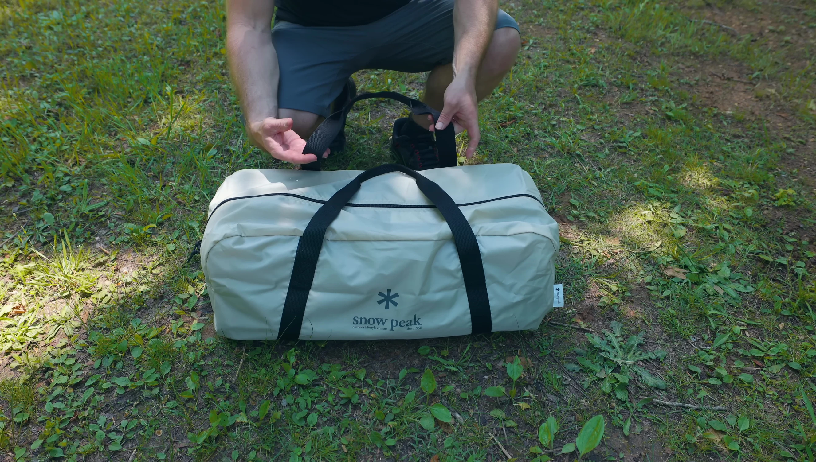 Storage bag with grab handles and zippers