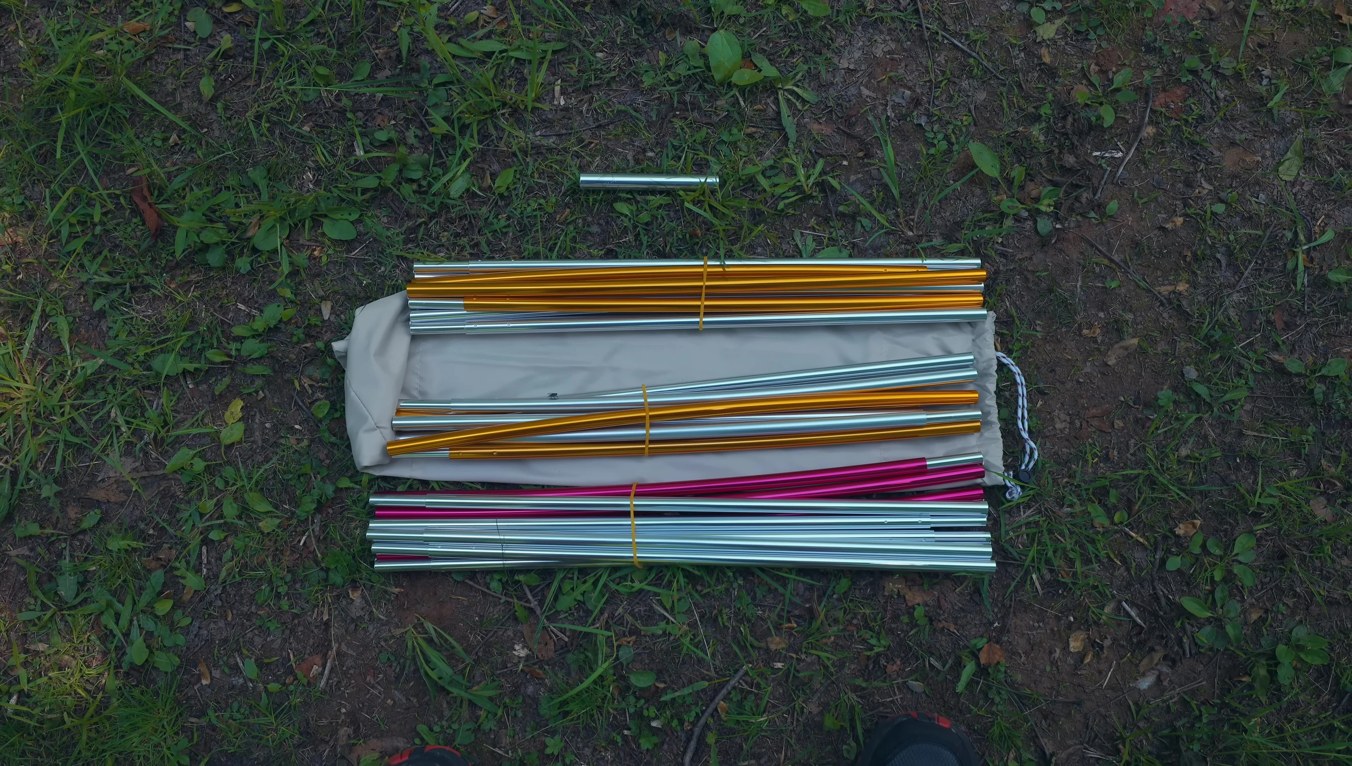 Tent stakes and guy lines