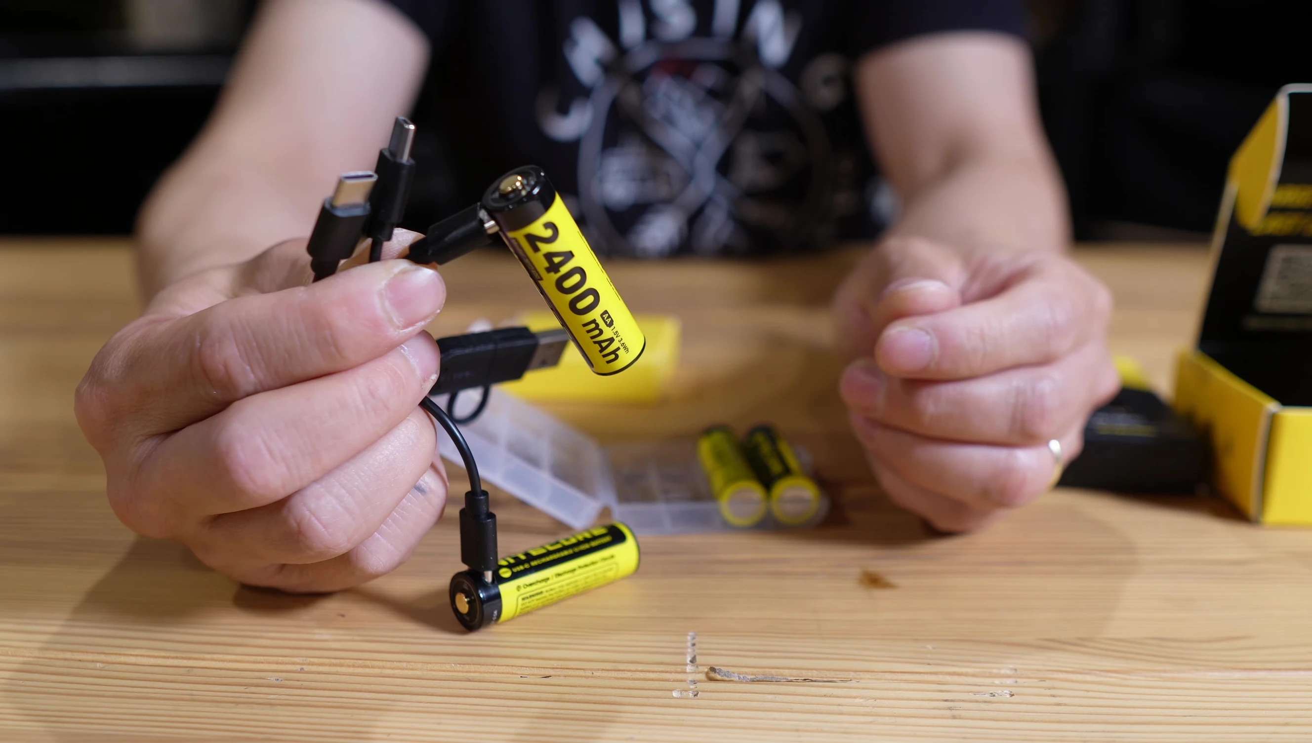 The Nitecore magnetic USB-C cable