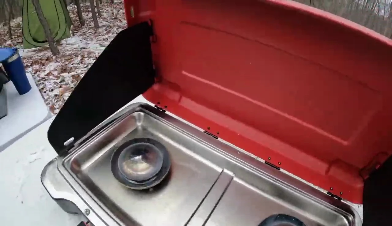 The stainless steel cooktop of the stove.