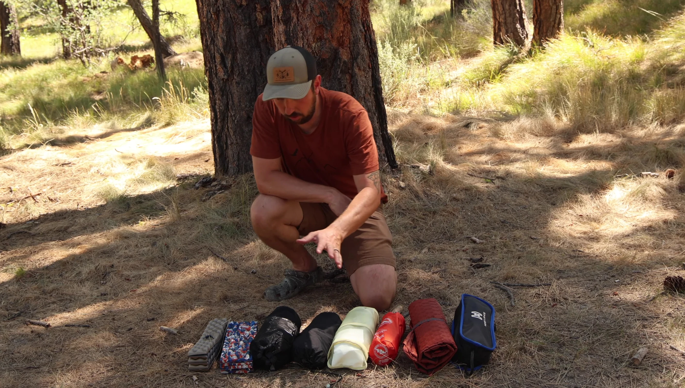 The REI FlexLite Air chair folded up.