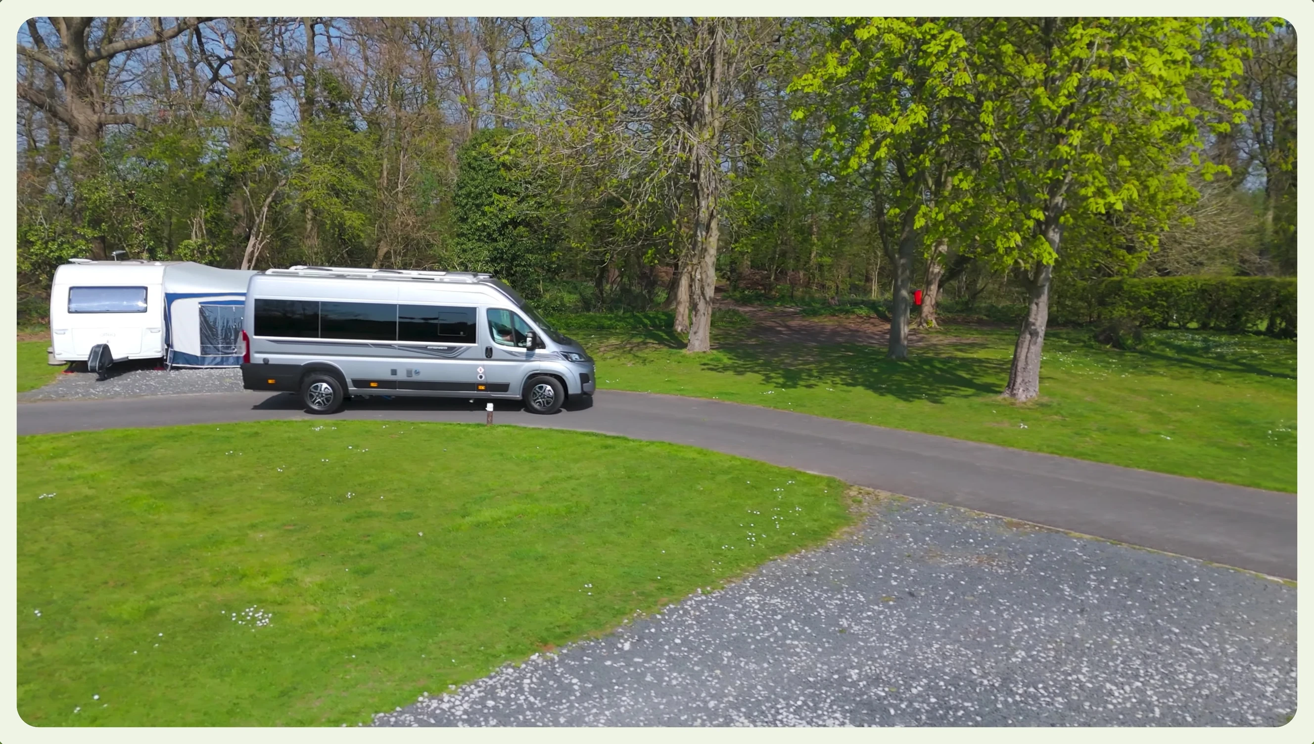 The infotainment system in the dashboard.