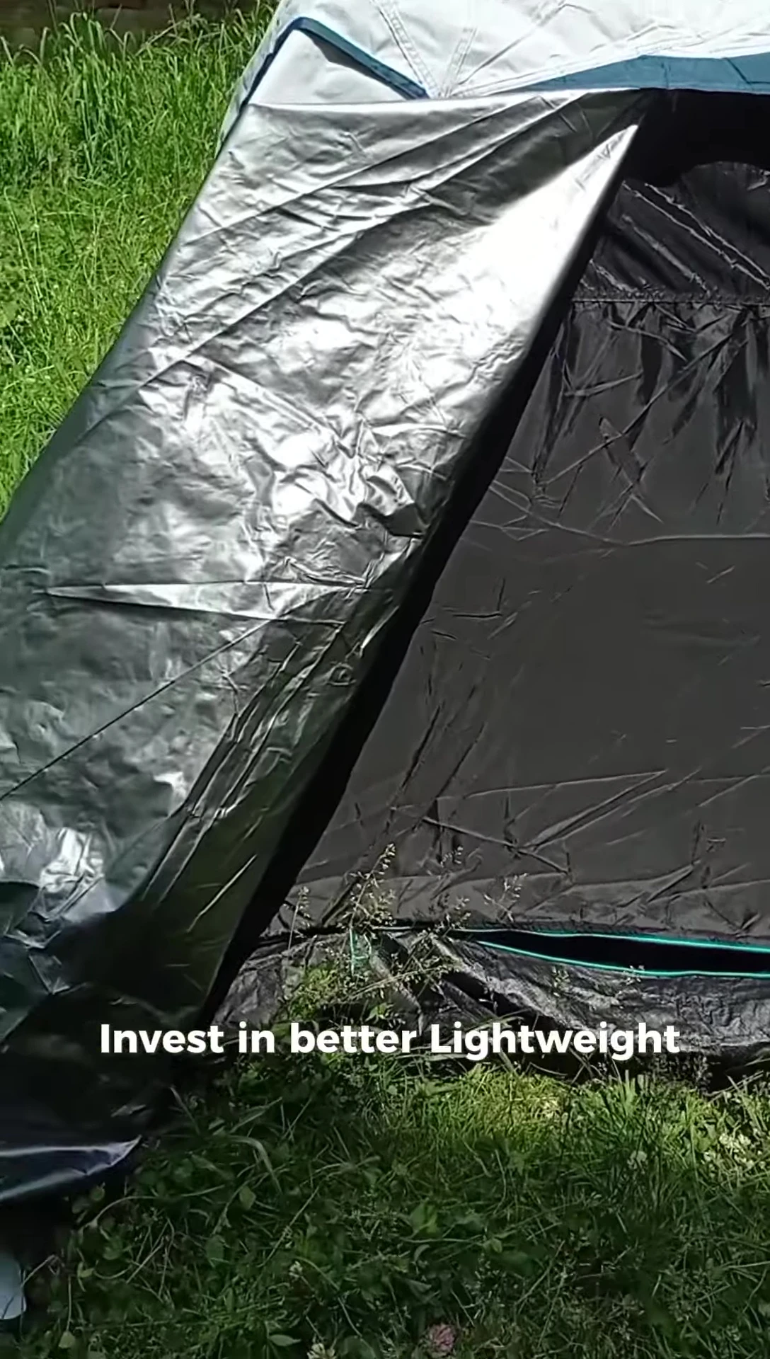Screenshot mentioning the price range for hiking tents.