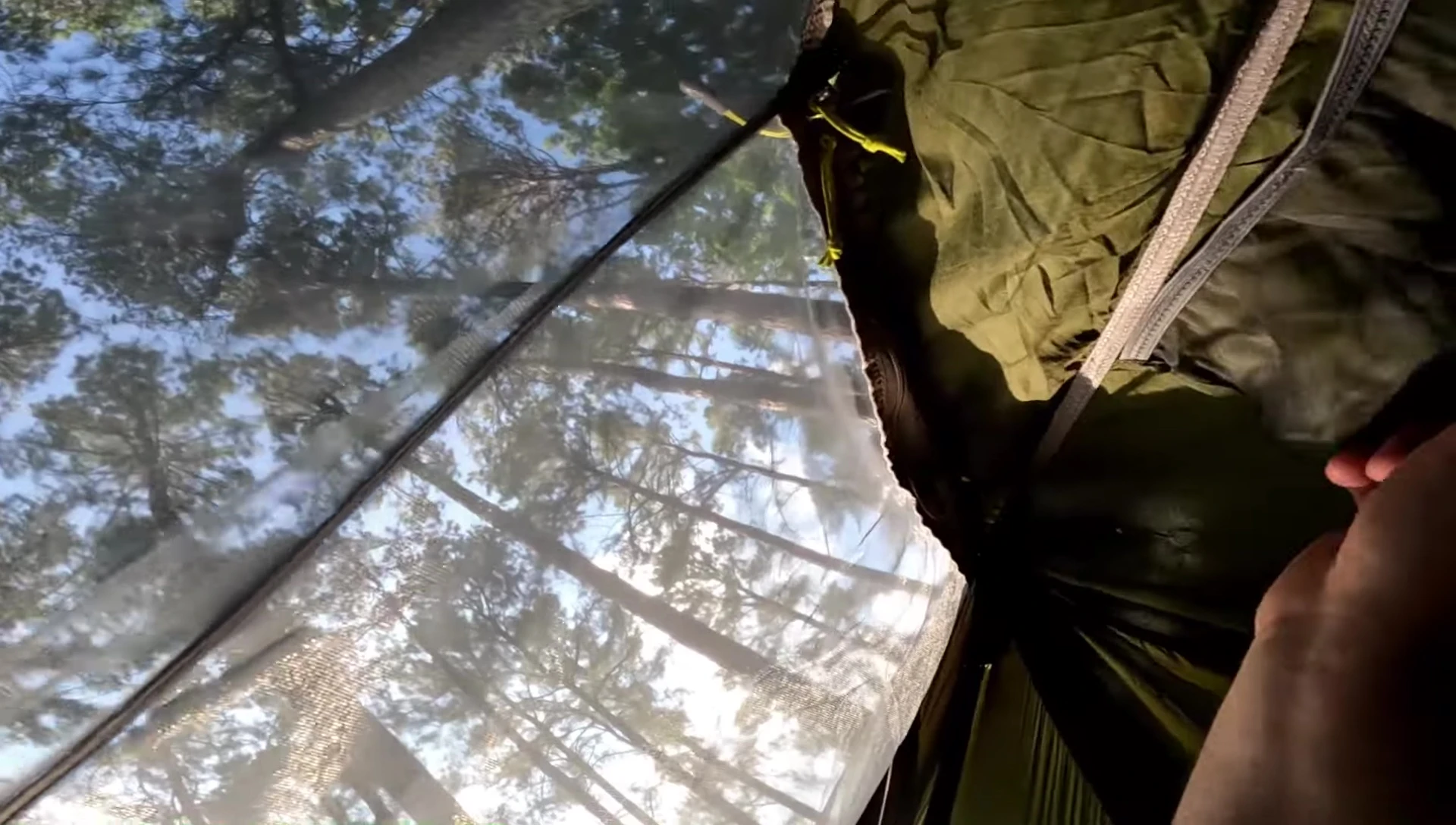 The small storage pocket is shown.