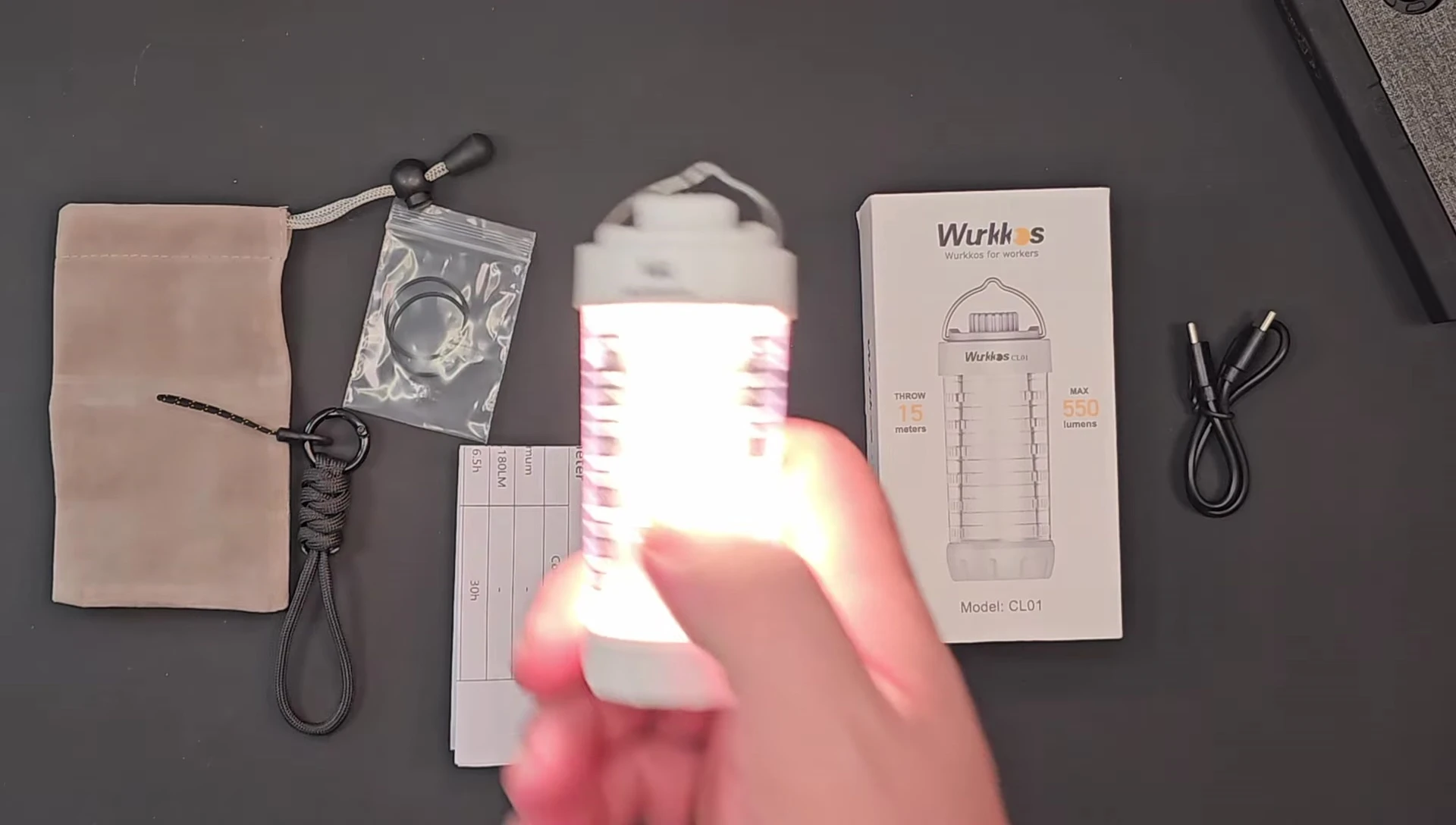 The Wurkkos CL01 lantern packaging showing the older logo.