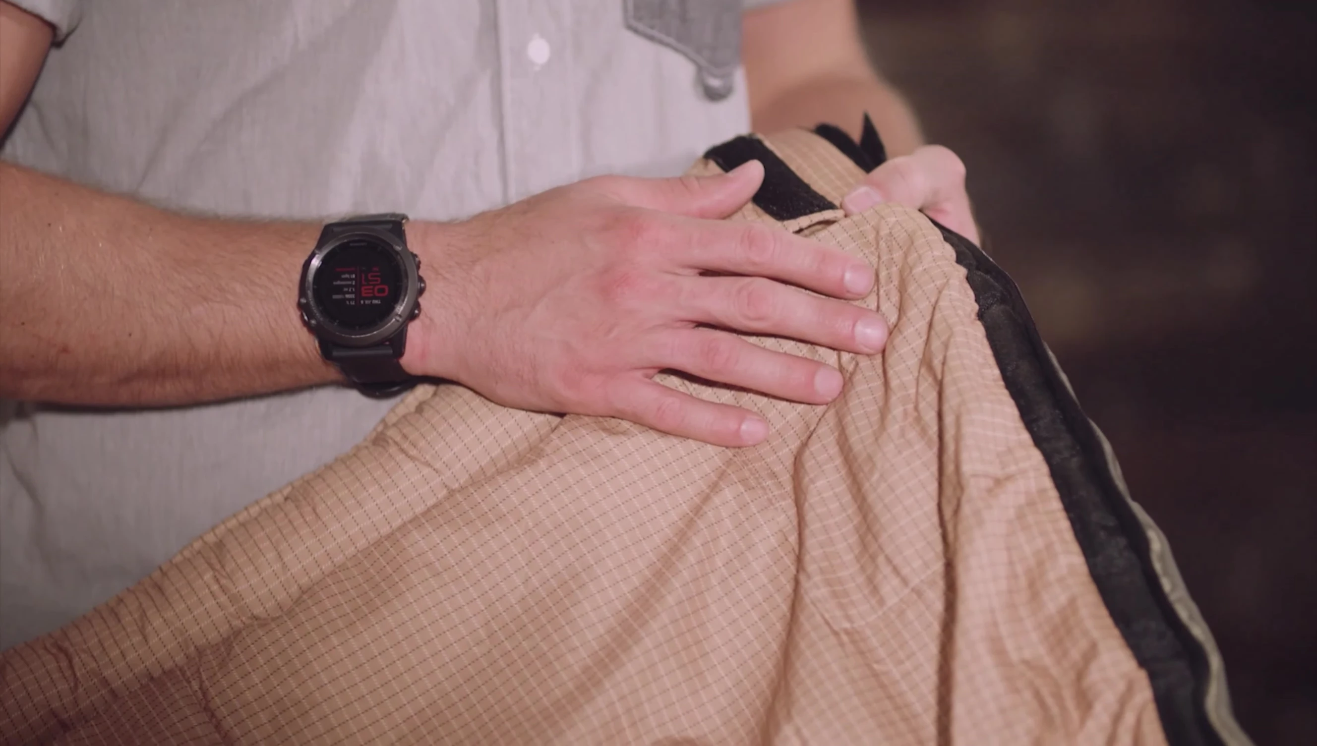 The bag shown packed in its compression sack