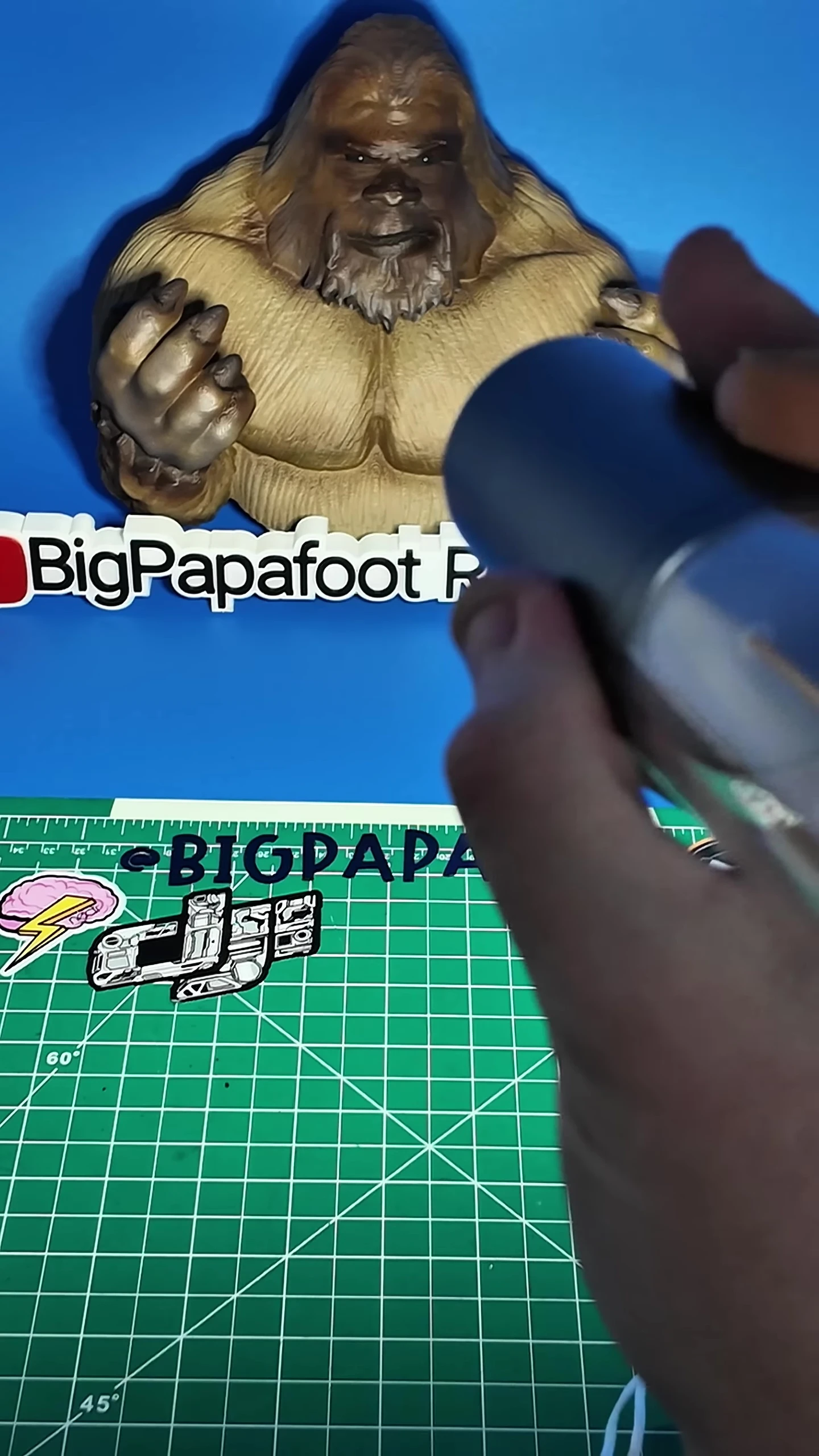 Adjusting the brightness of the lantern's floodlight.