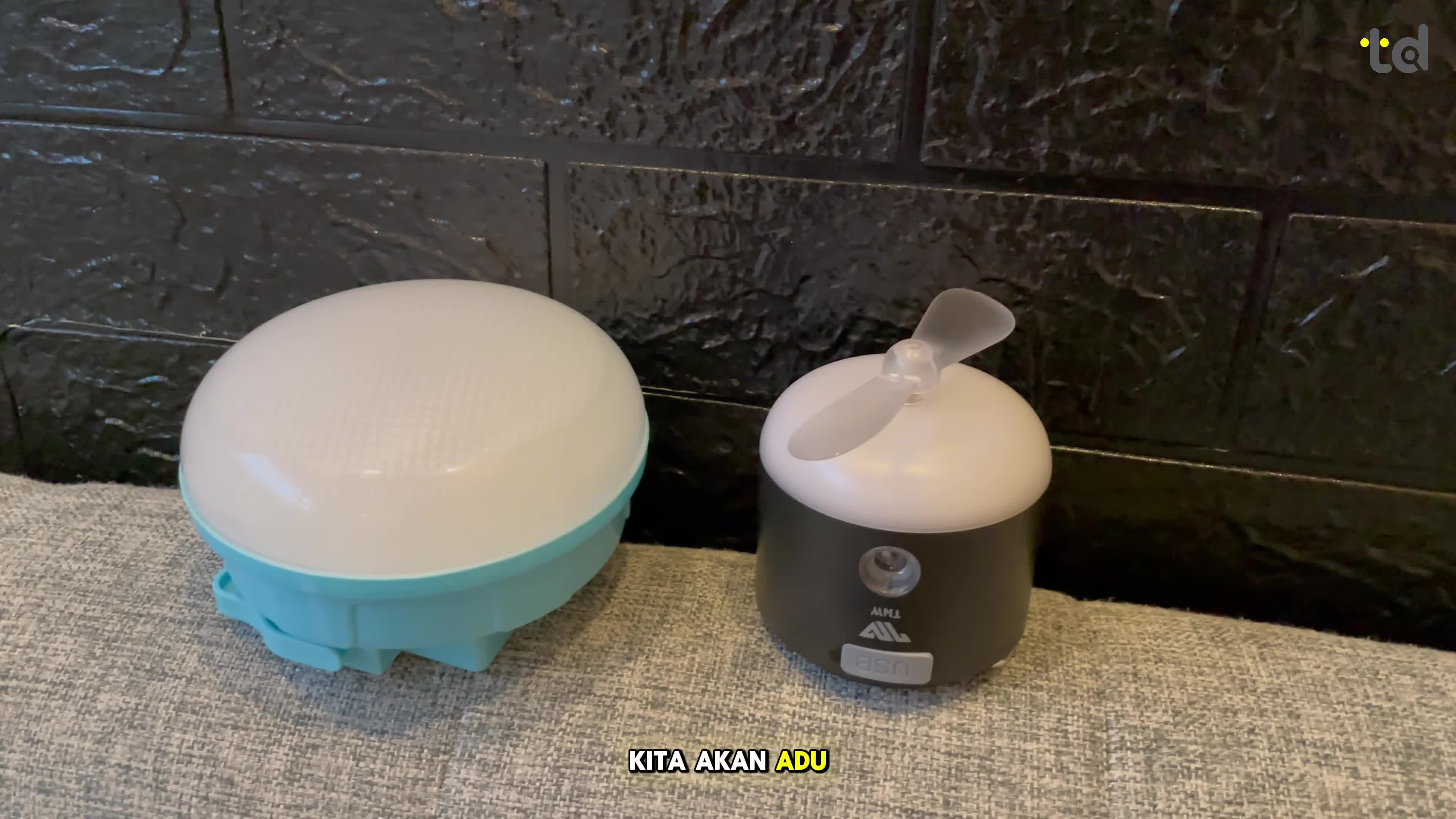 The lamps being taken out of the packaging.