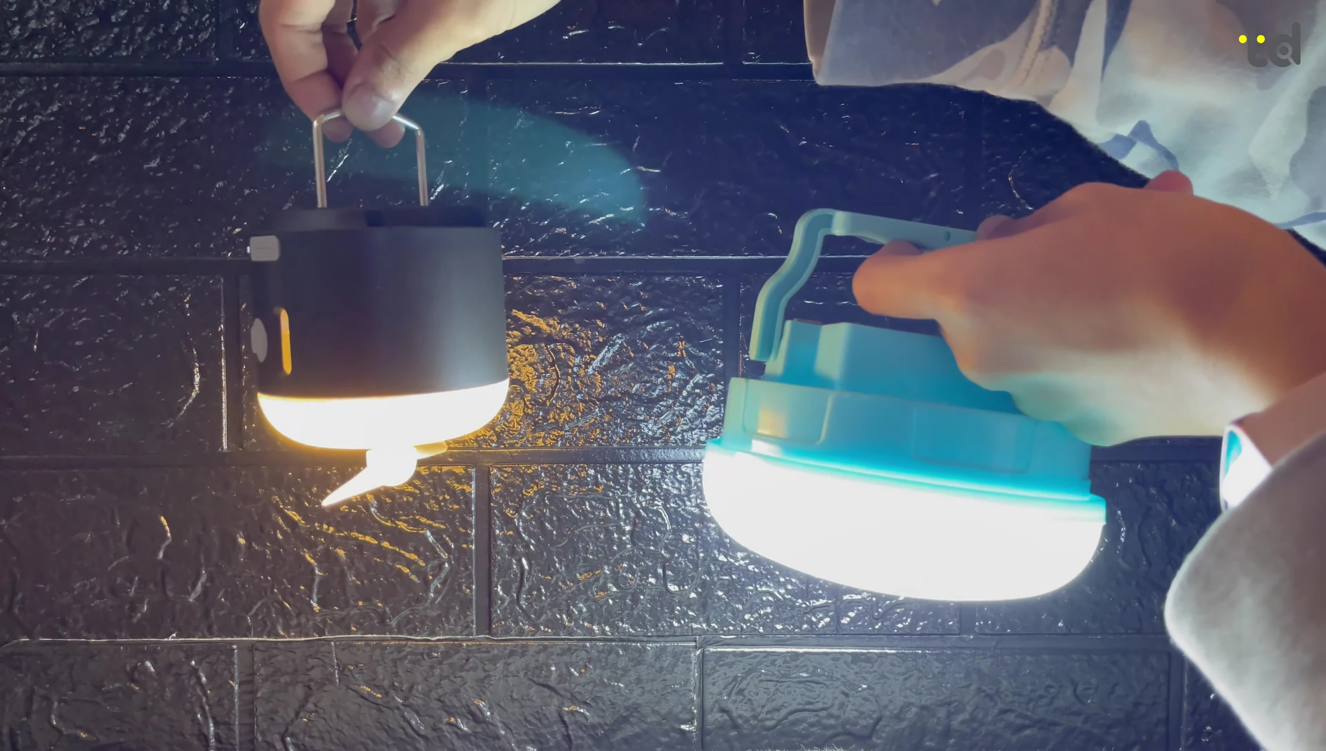 Lamp in use during nighttime.