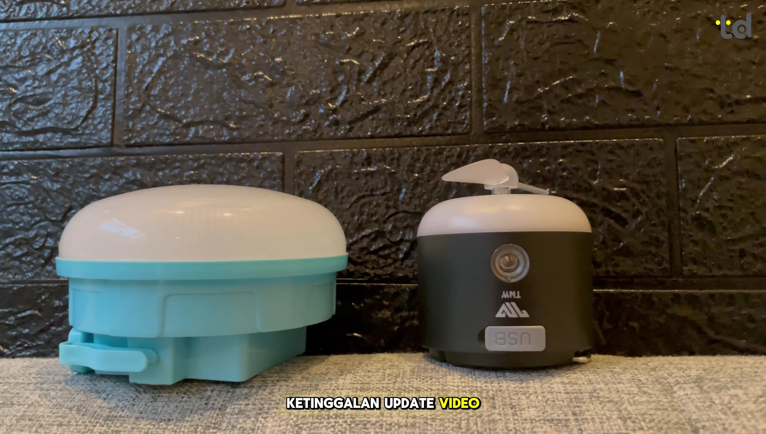 Testing the lamp's brightness.