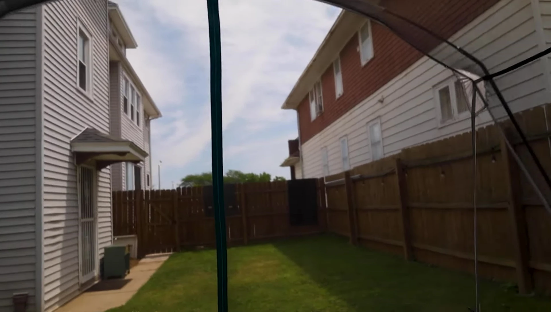 A view of the spacious screen porch.