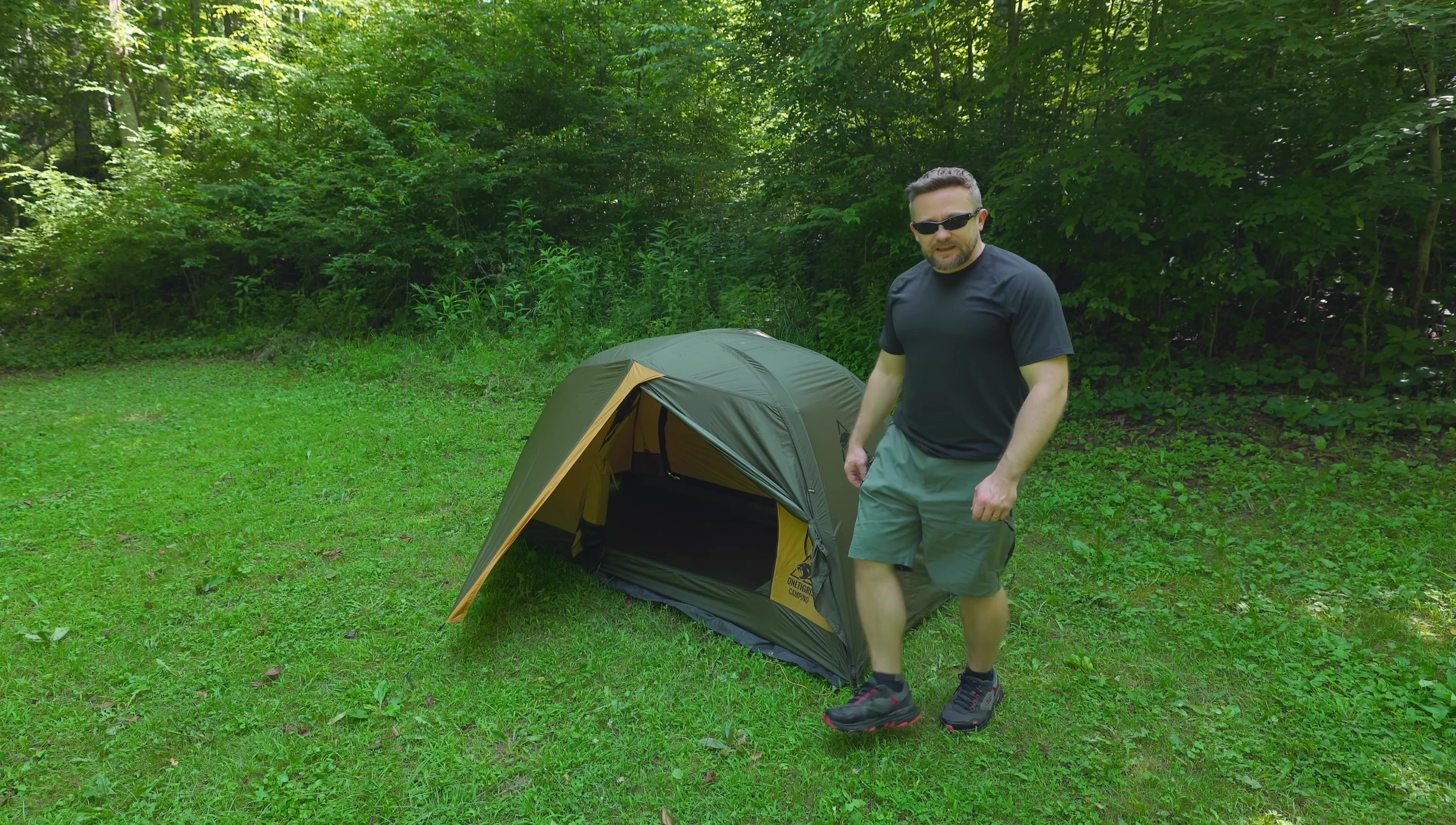 Close up of tent materials