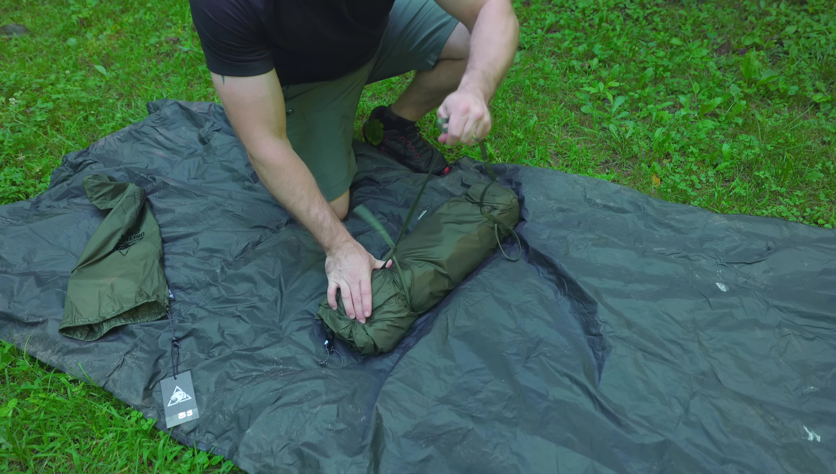 Compression straps, stakes, and guy lines